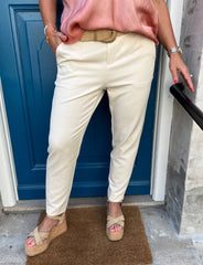 Lisa slim pant - Sandshell