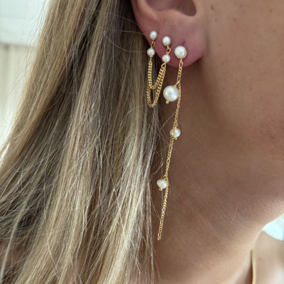 Callas Earring Long i stk. - Forgyldt