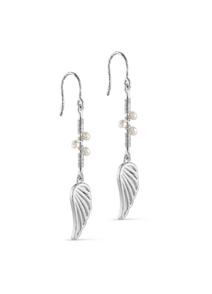Hook earring with wing
