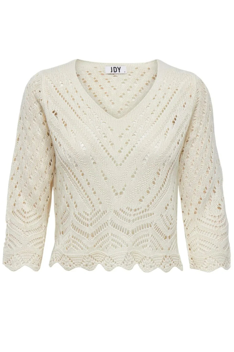 New Sun Cropped Pullover Knit Eggnog