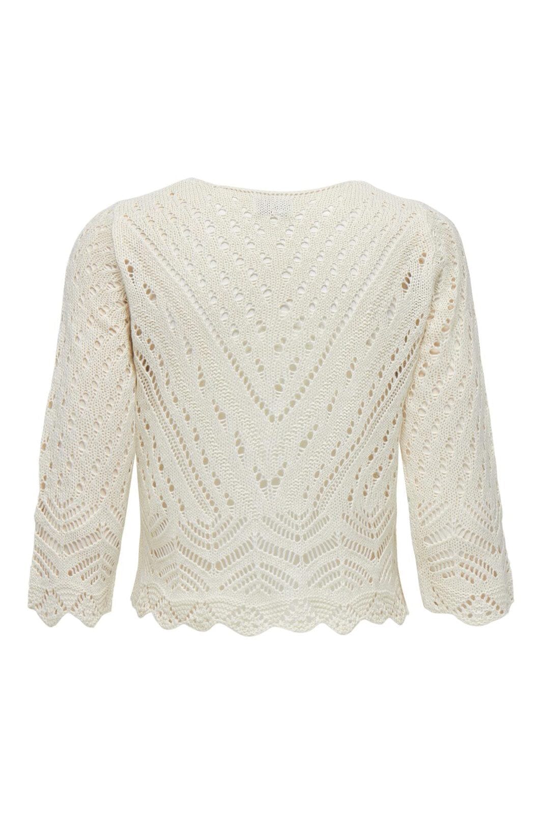 New Sun Cropped Pullover Knit Eggnog