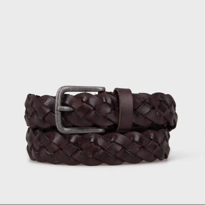Judy flätat bälte - brunt