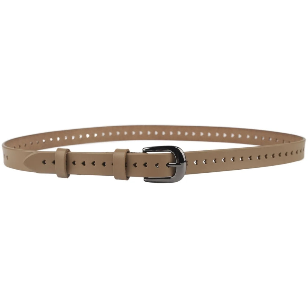 Heart leather belt - Taube