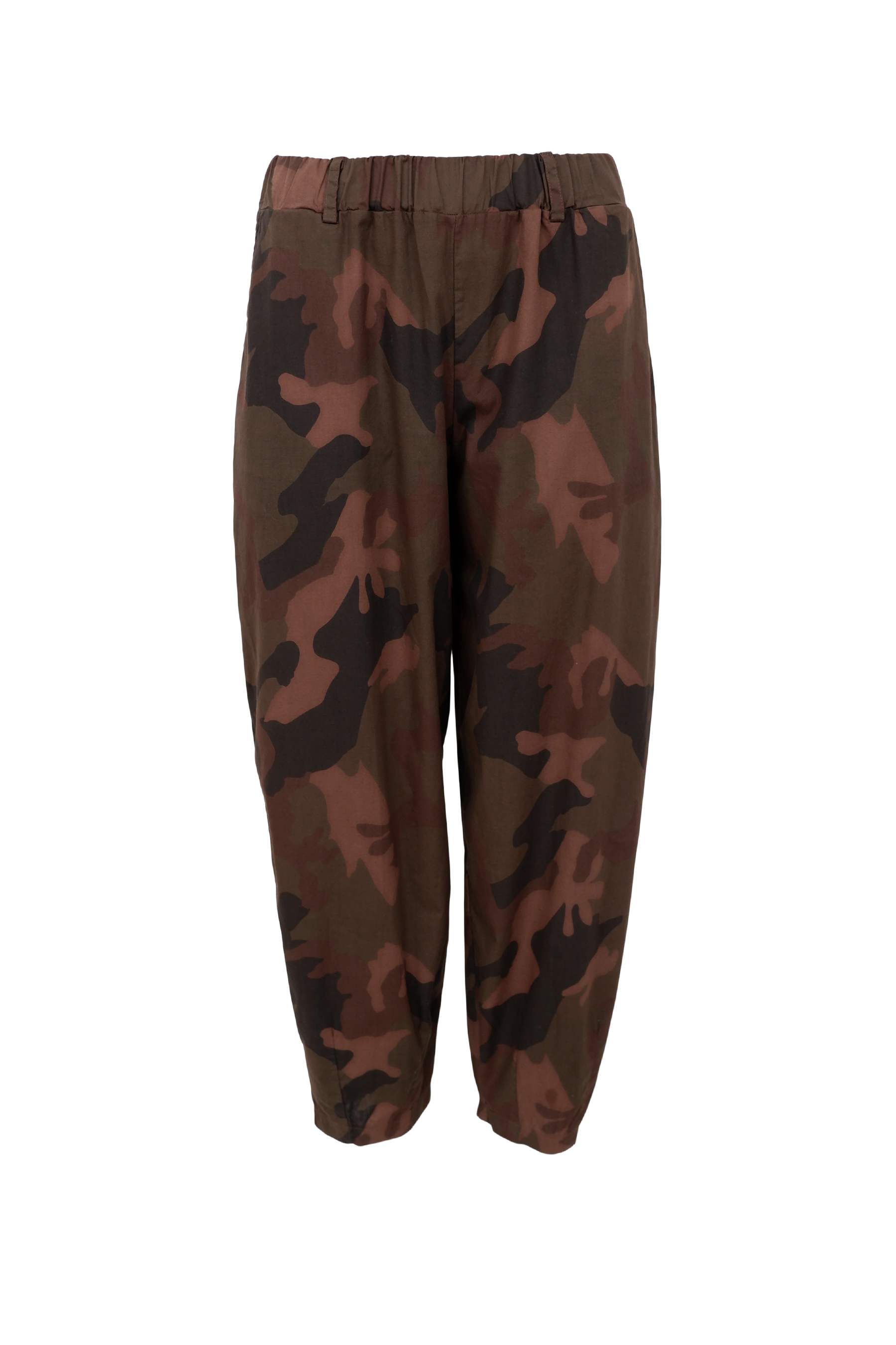 Abbie Barrel Pant - Brown Camou