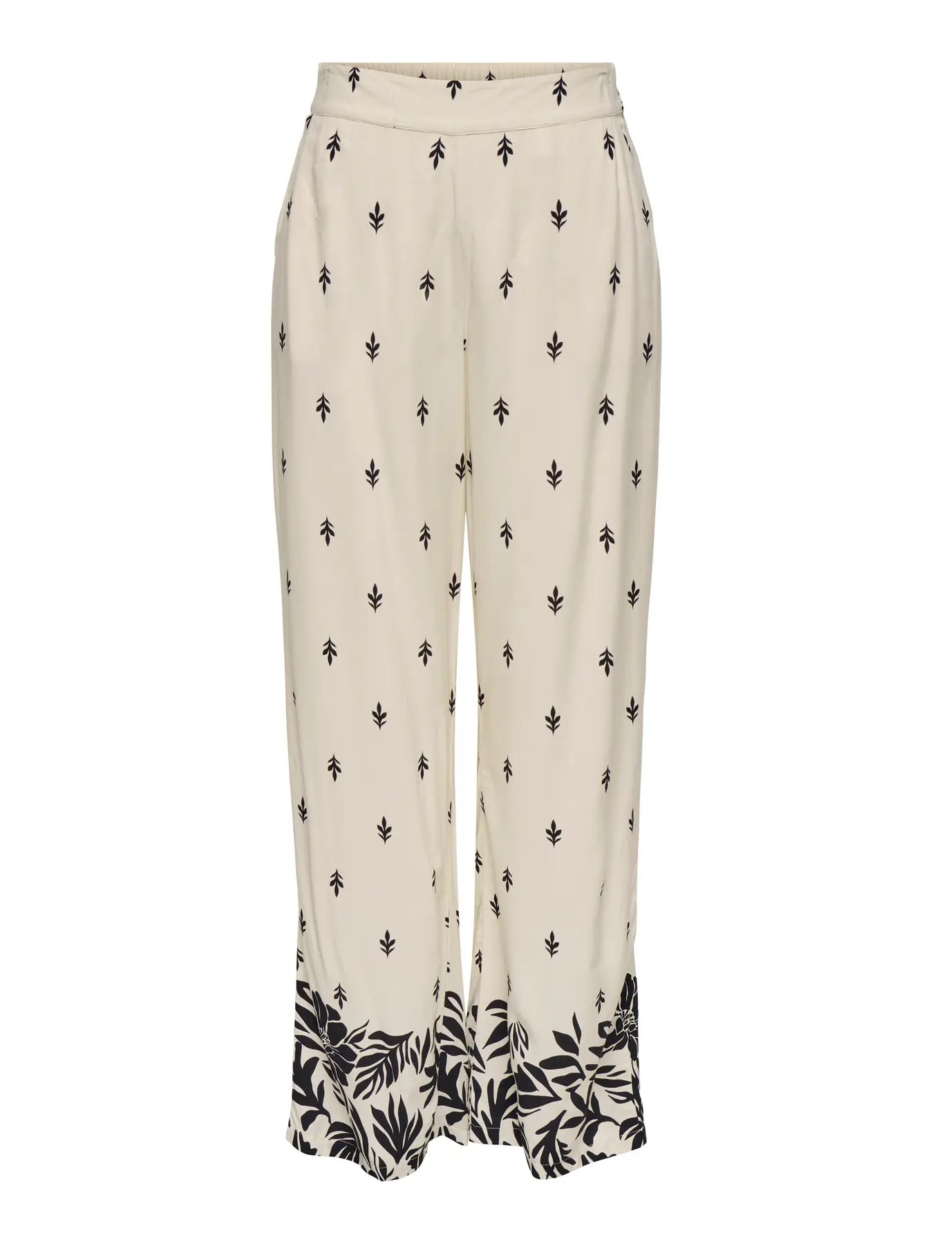 MAGGIE LIFE WIDE PANT - Sandshell BLACK ETHNIC