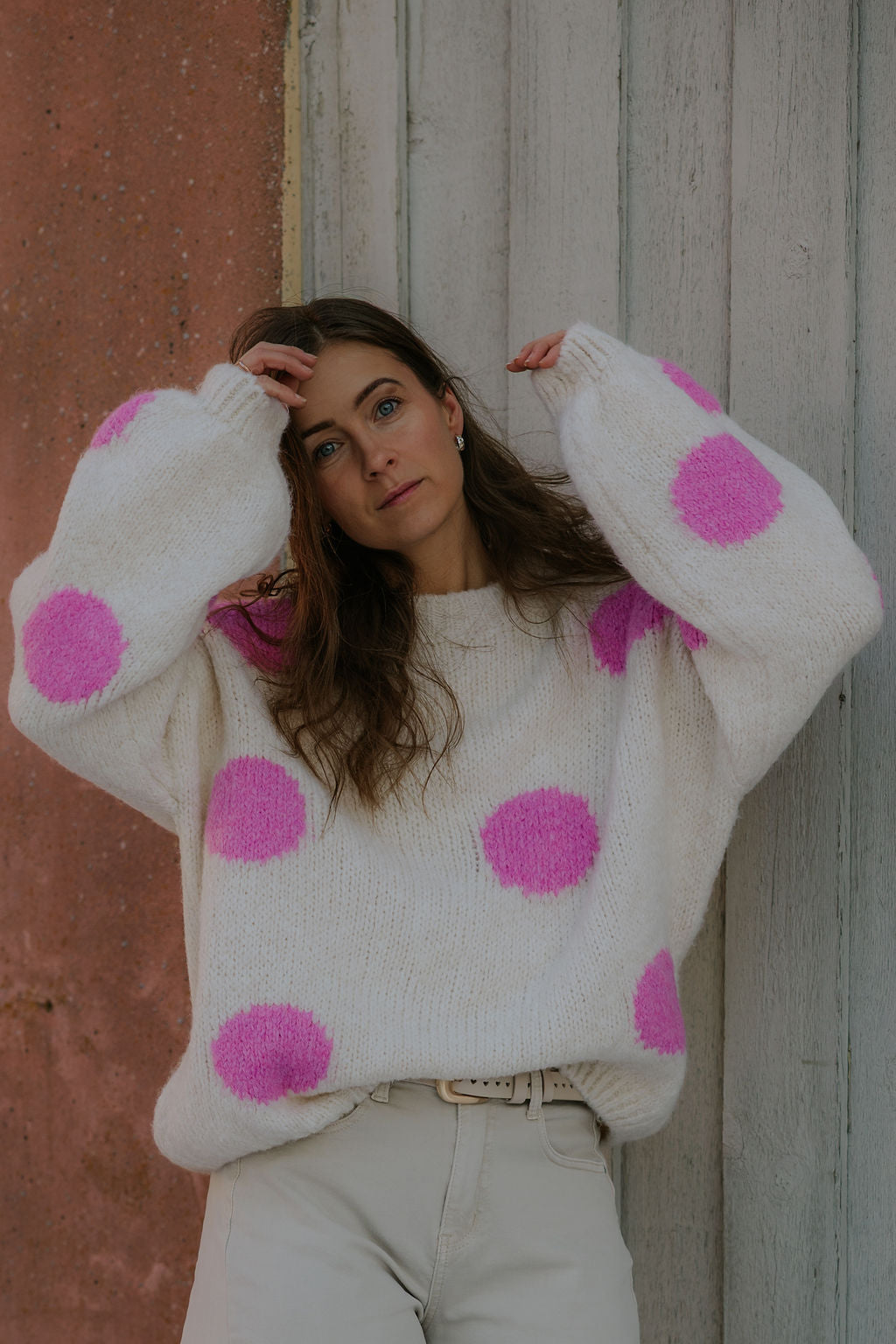 Camilia Pullover - Pink Dots