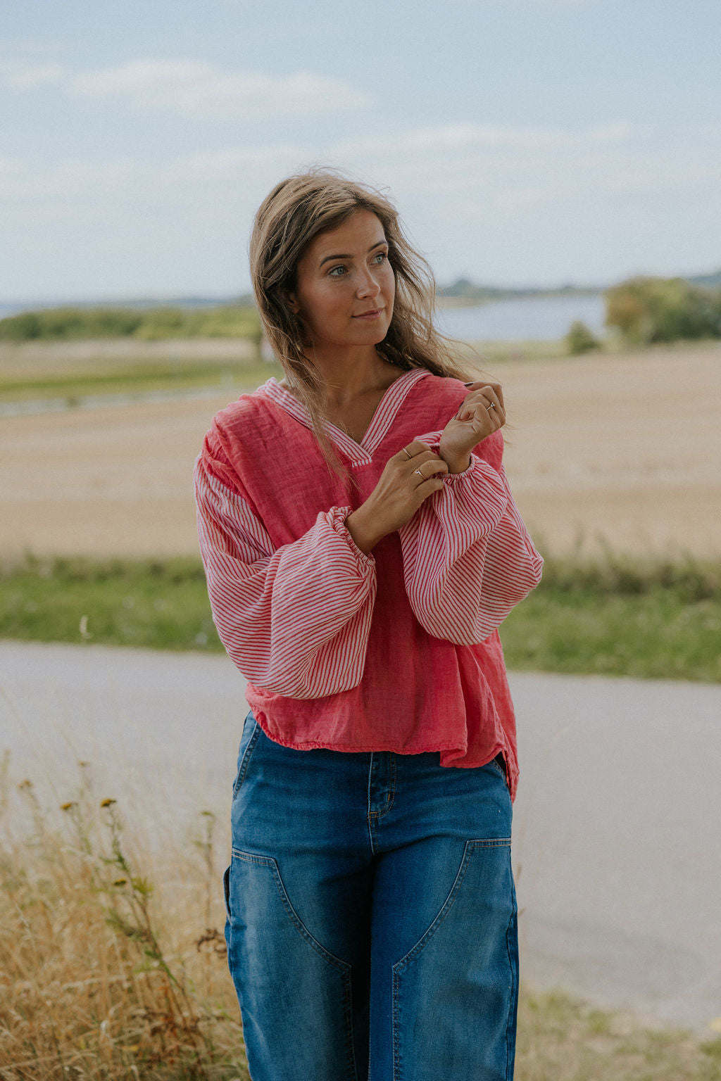 Luxe Shirt - Flame Red