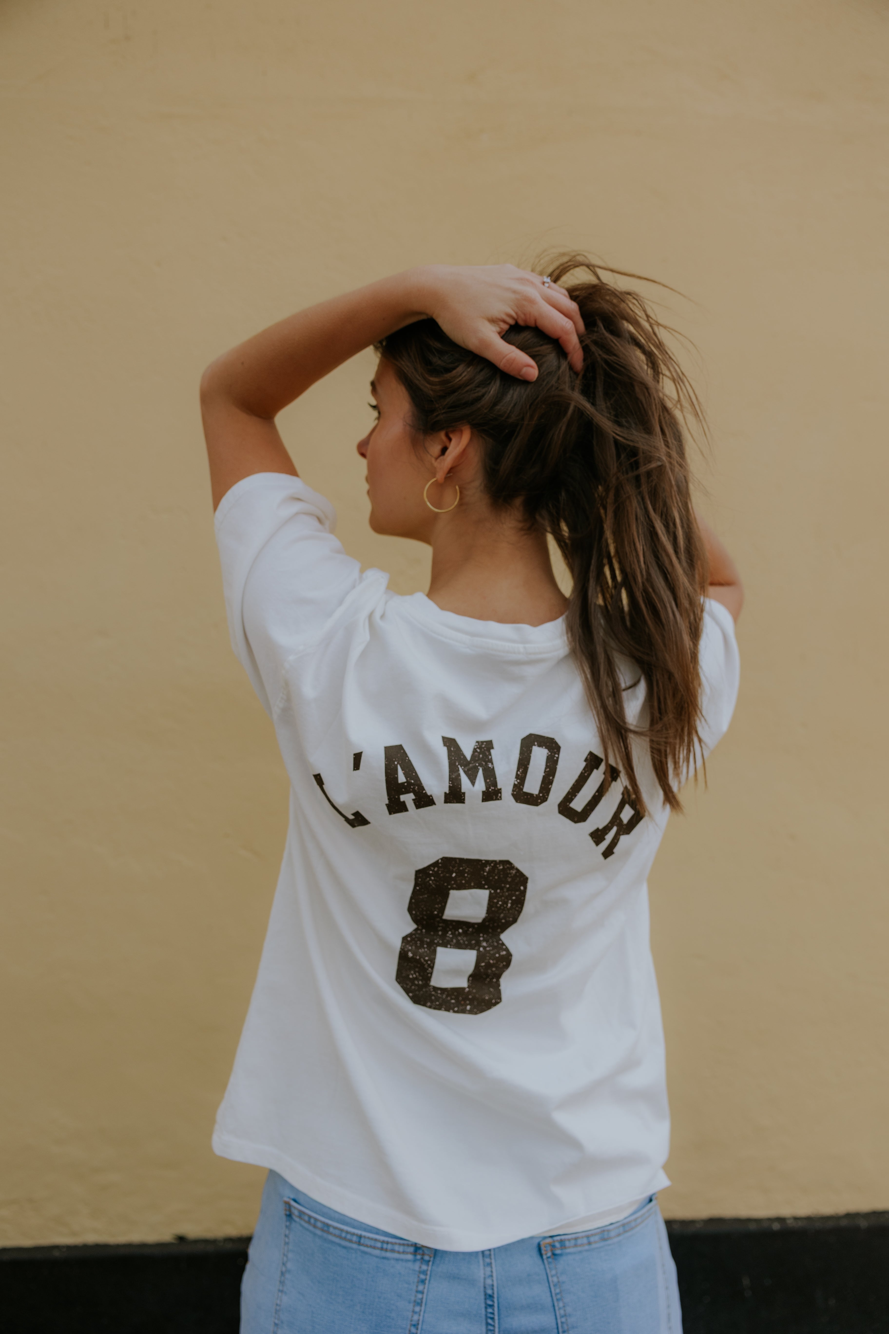 L´Amour Tee - White/Brown