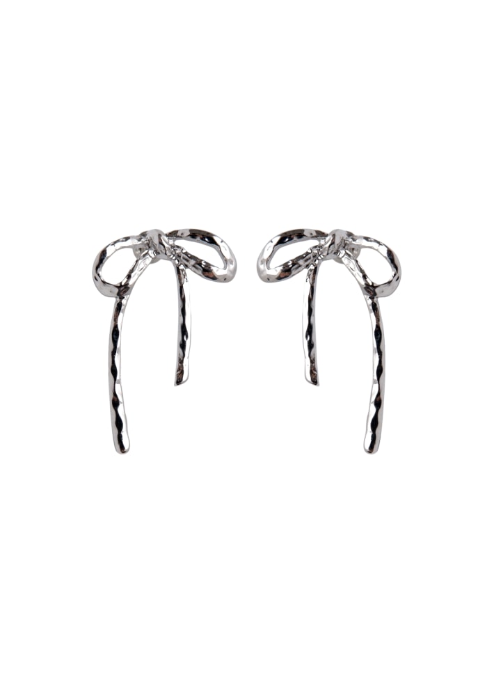 Harriet bow earrings silver