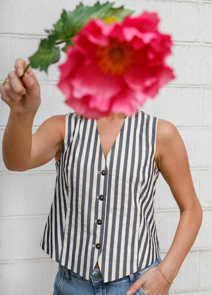 Maria Tailored vest deep navy