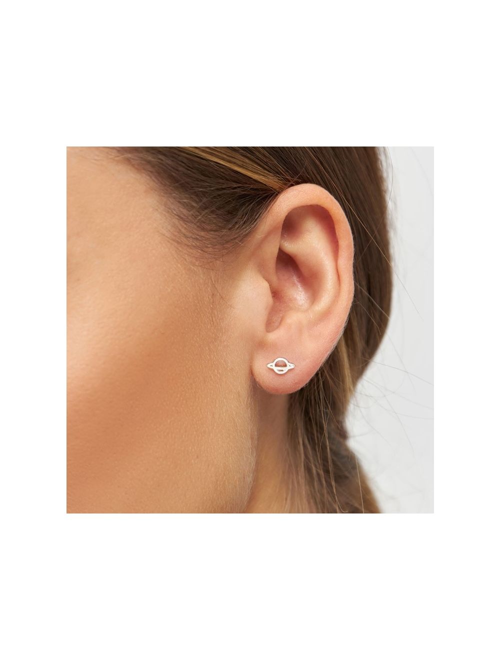 saturn earstick silver