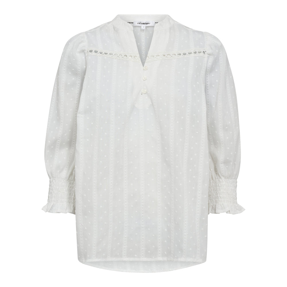 Maddie Frill Shirt - White