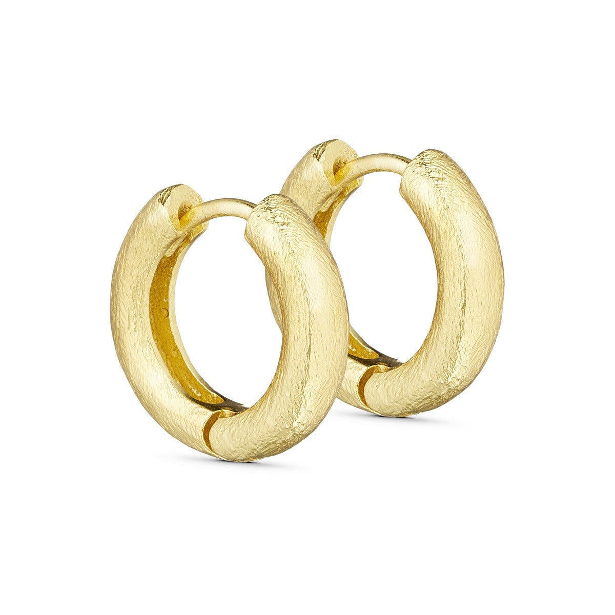 Pure by nat brushed hoops small