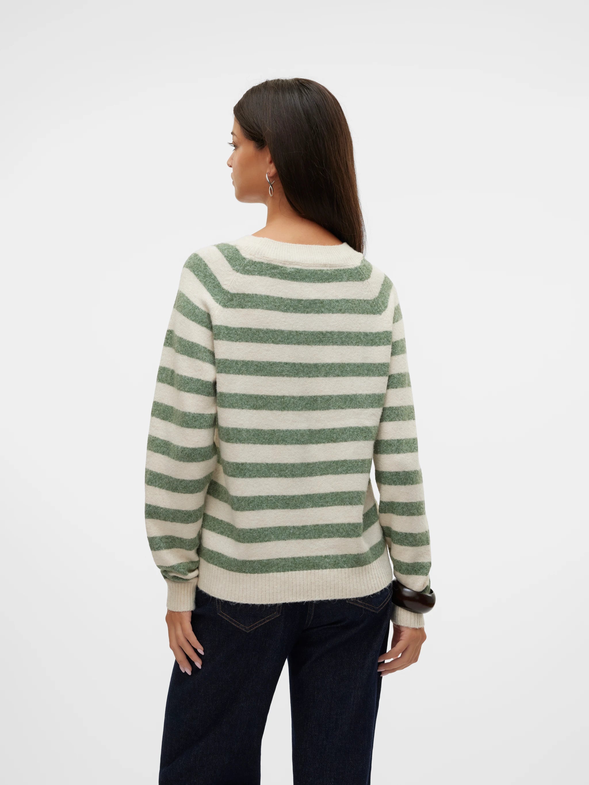 DOFFY O-NECK BLOUSE - Birch/W. Laurel
