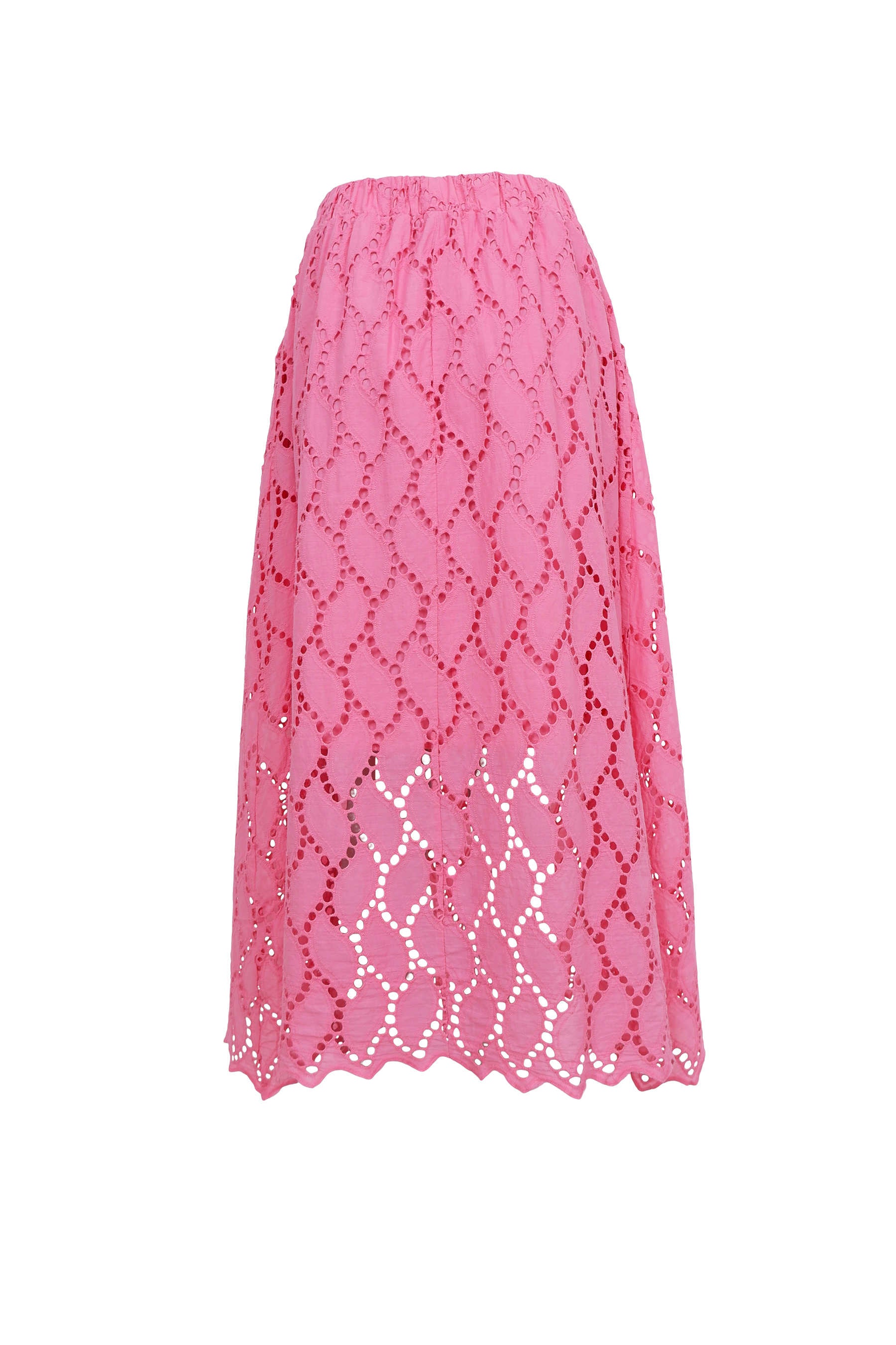 Freya cut out lace skirt pink