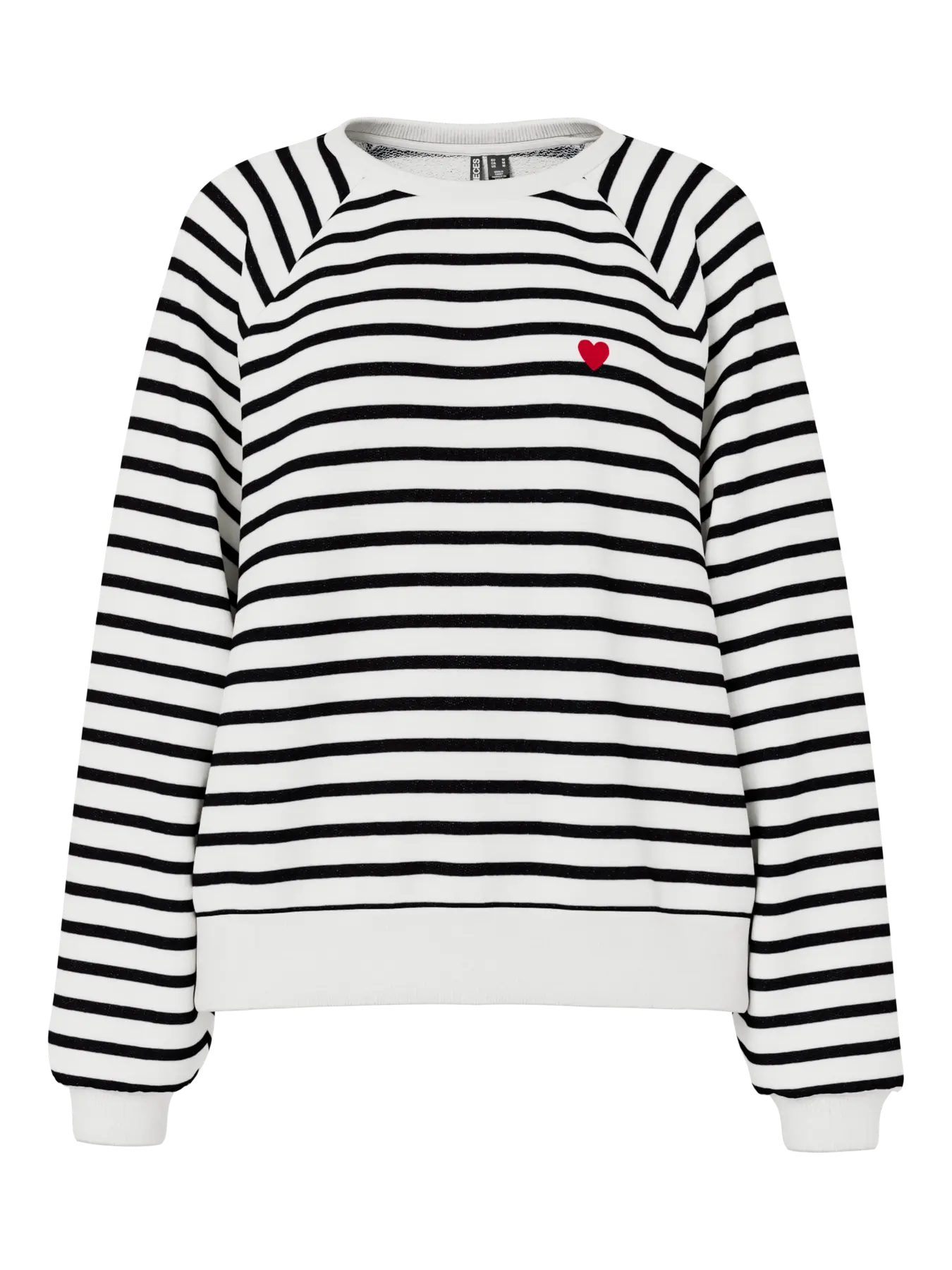 GRETA SWEAT - Cloud Dancer BLACK + HEART