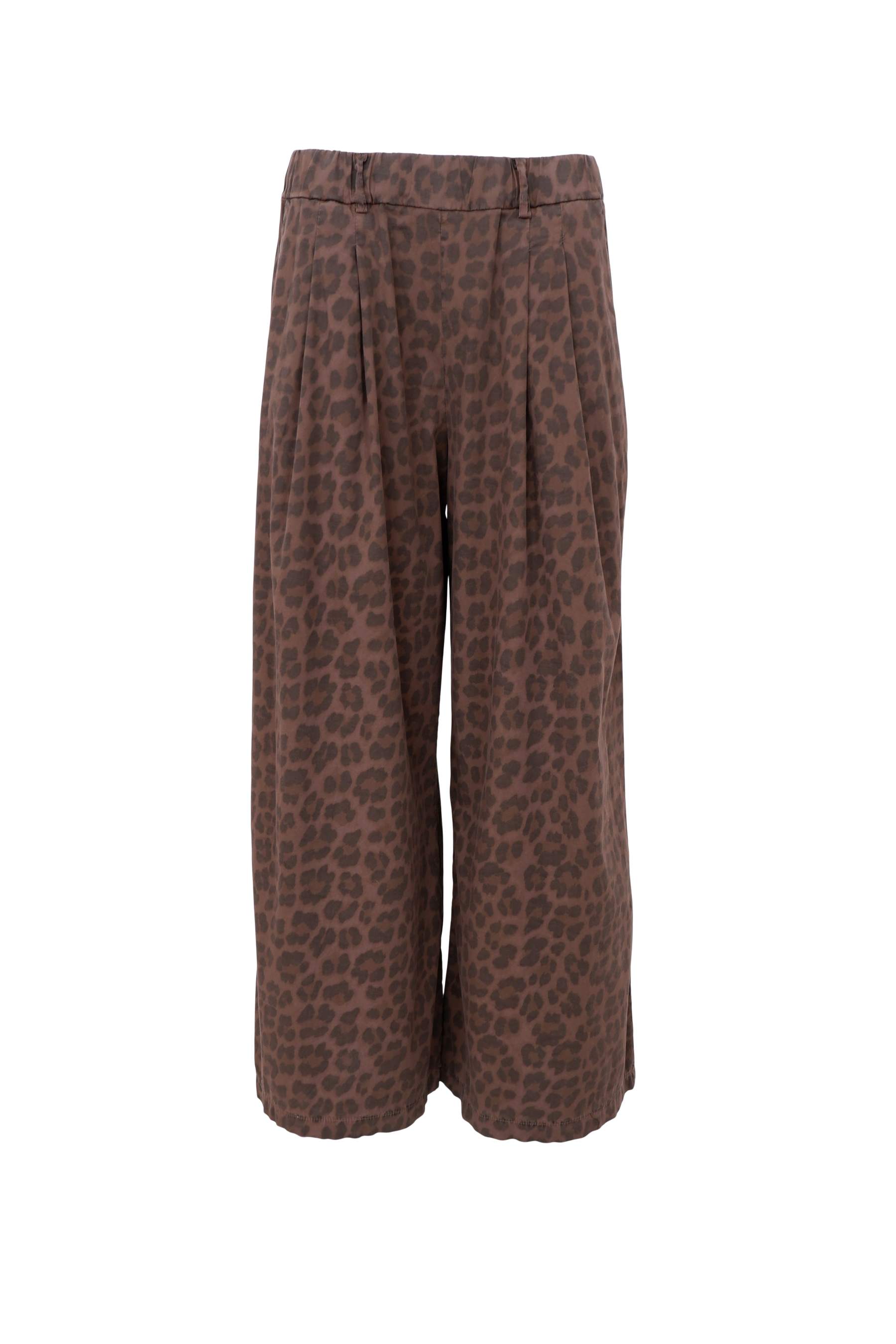 ABBIE wideleg pant - Mocca Leo