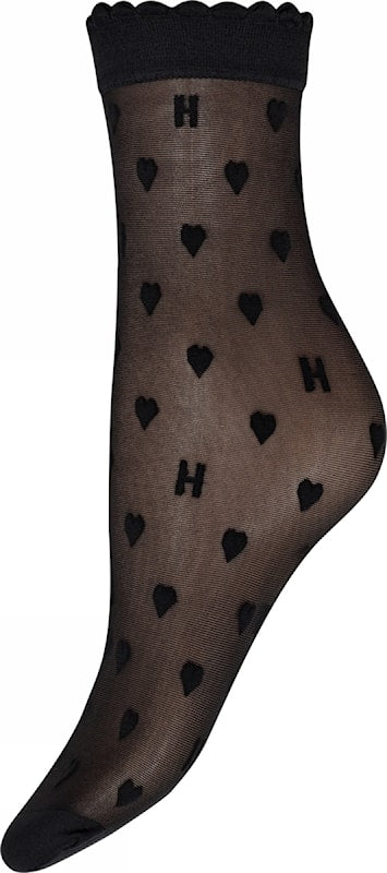 Socks heart 20den black - 1100