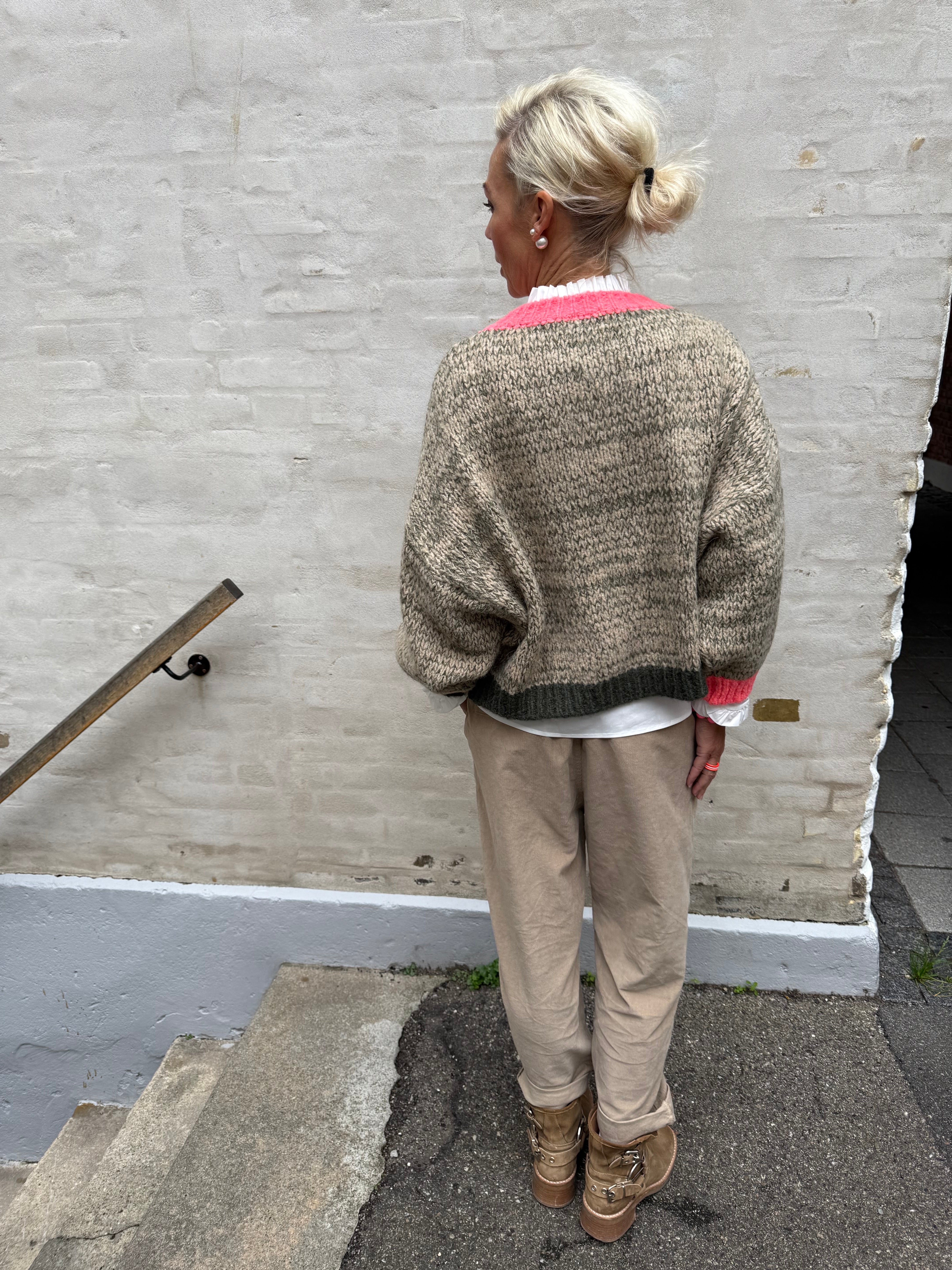 Loretta Knit - Army/Coral