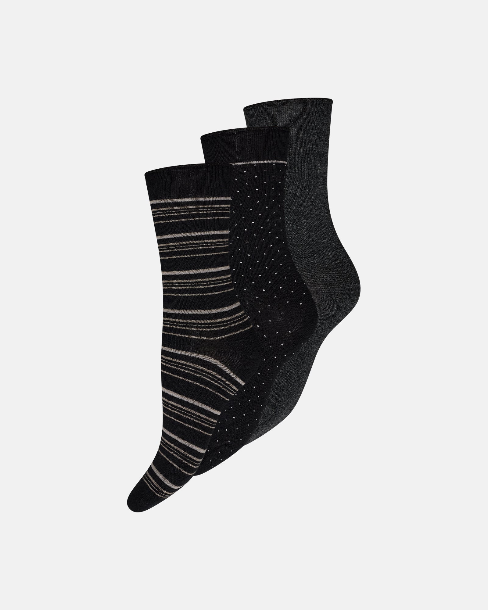 Socks fine knit bamboo stripe