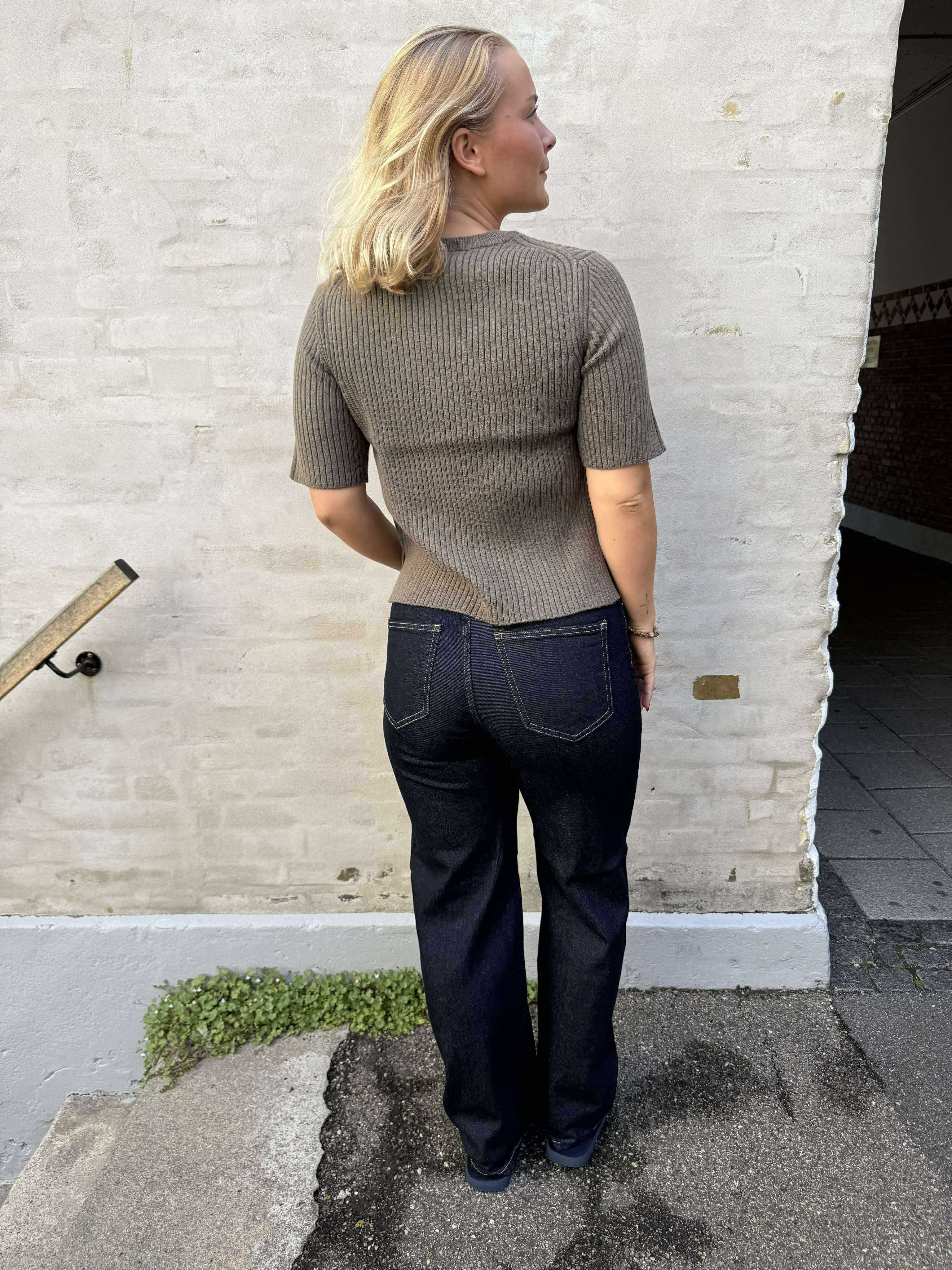 ELVA O-NECK KNIT - Morel Melange