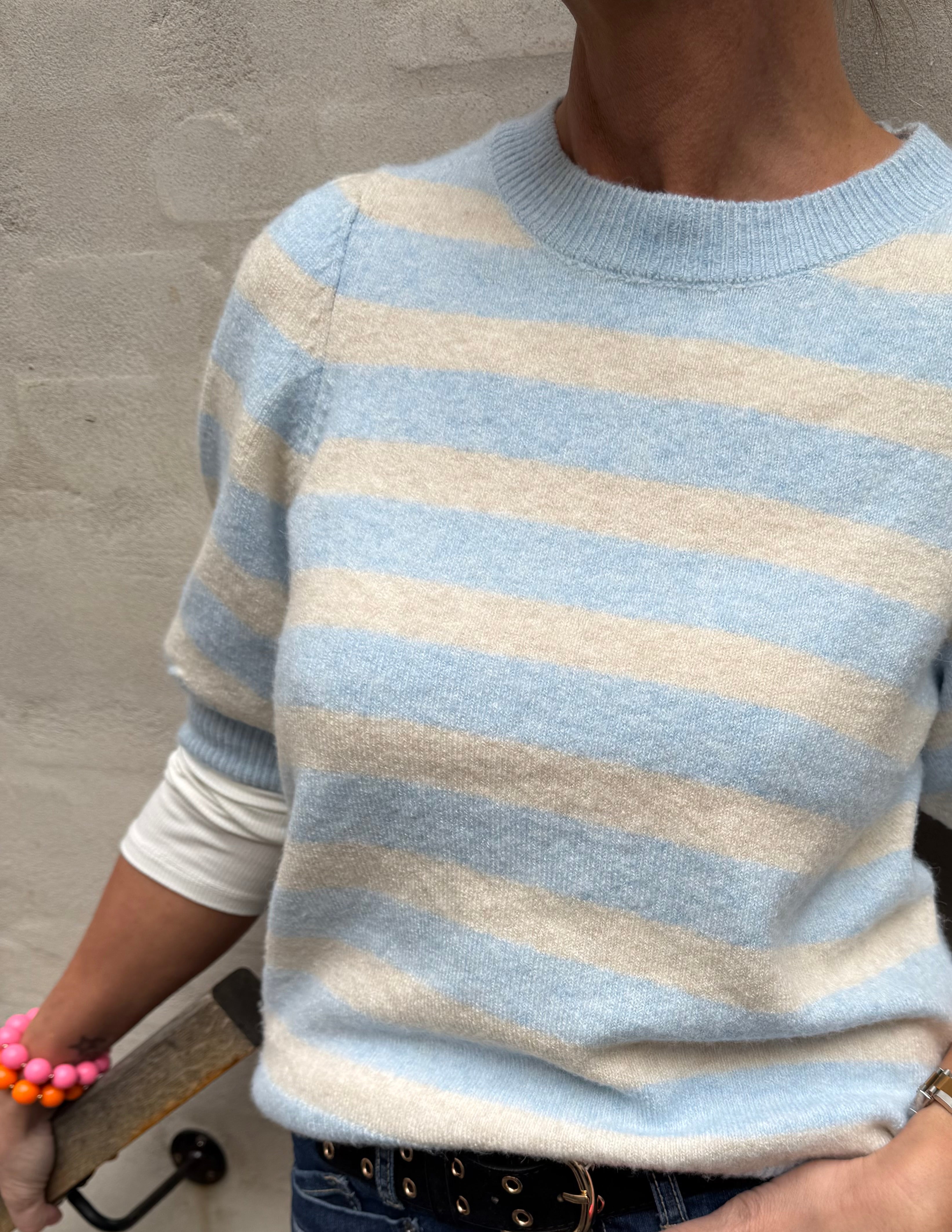 DOFFY O-NECK PULLOVER - Cashmere Blue BIRCH