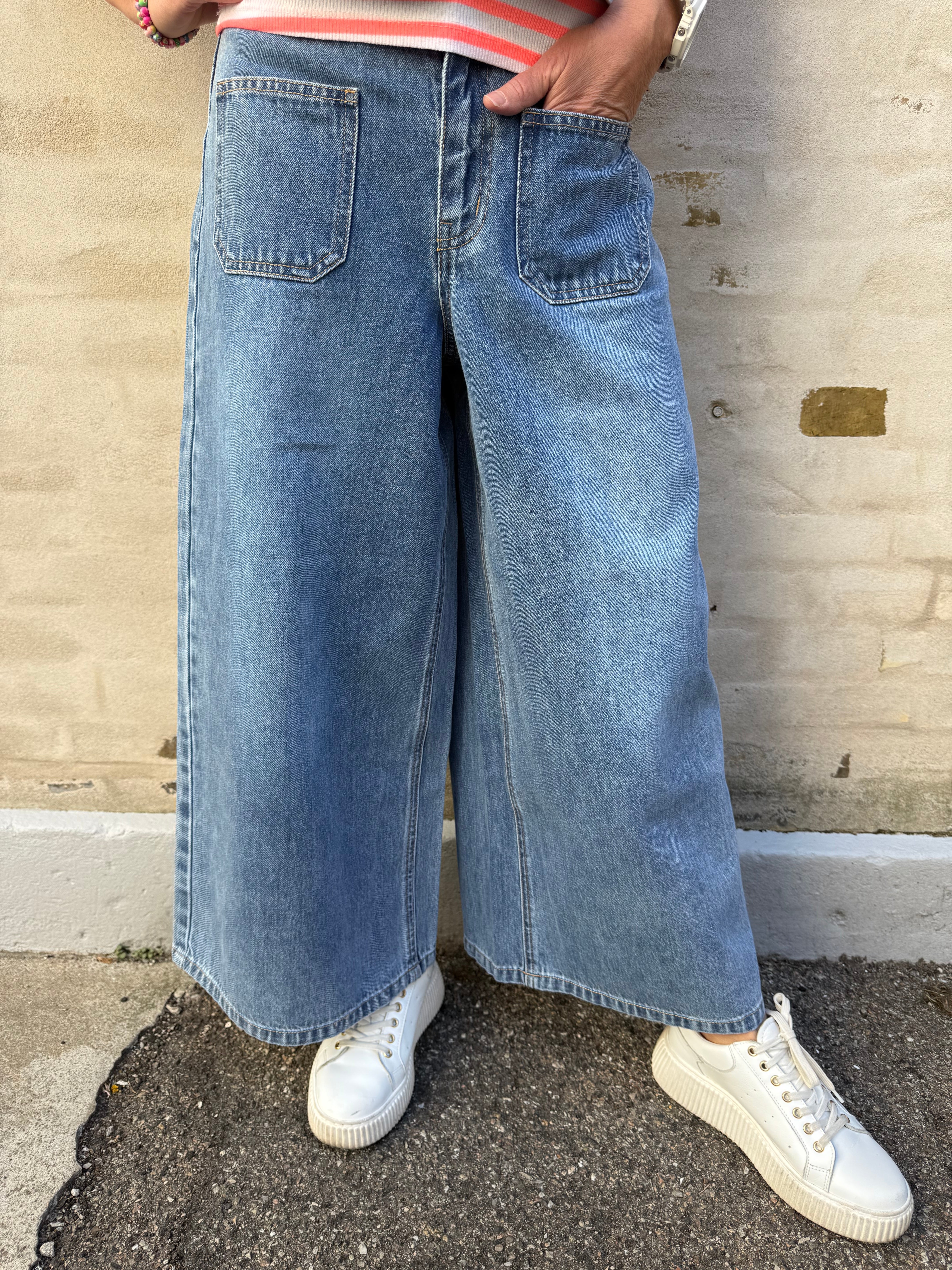 FULLA MW DENIM CULOTTE - Medium Blue Denim