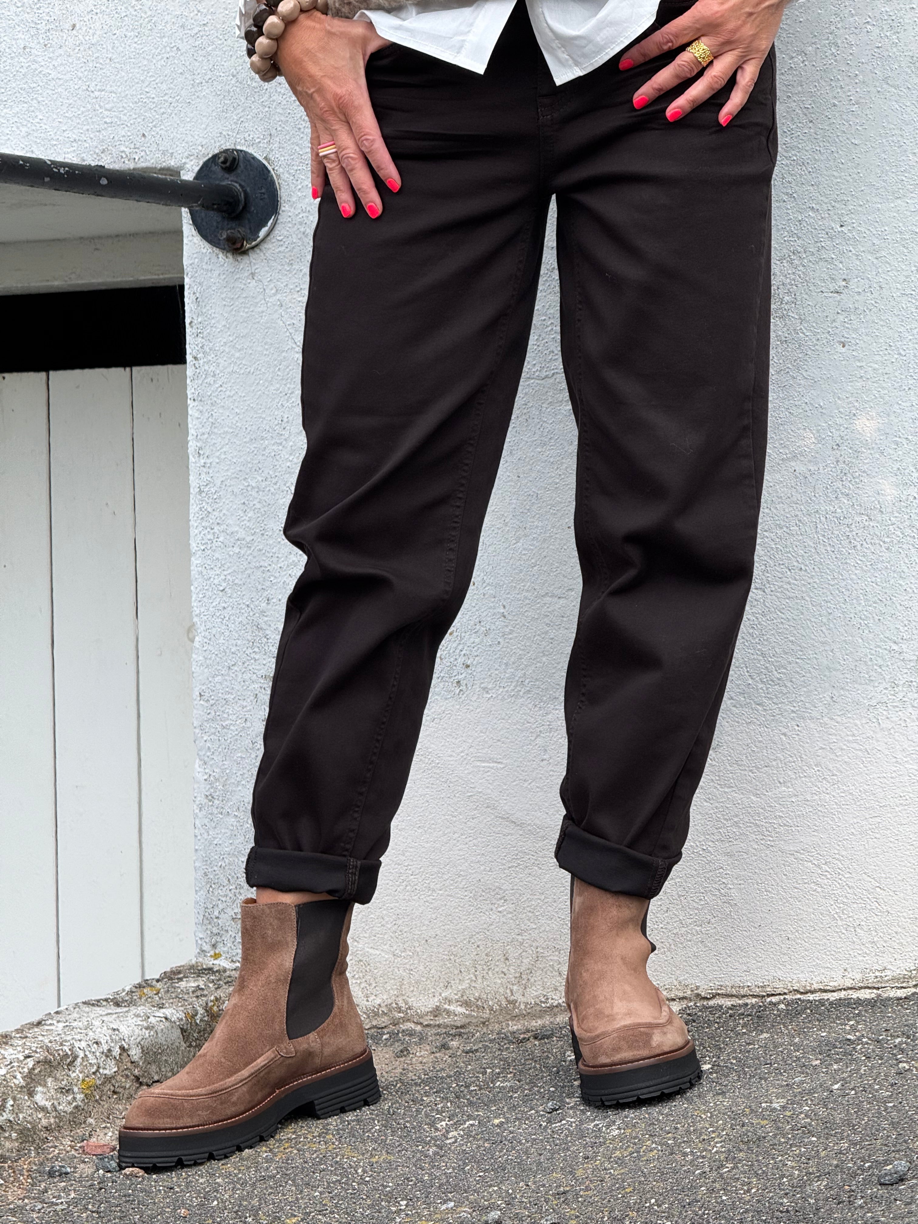 Karlie Barrel High Waist - Brown Washed
