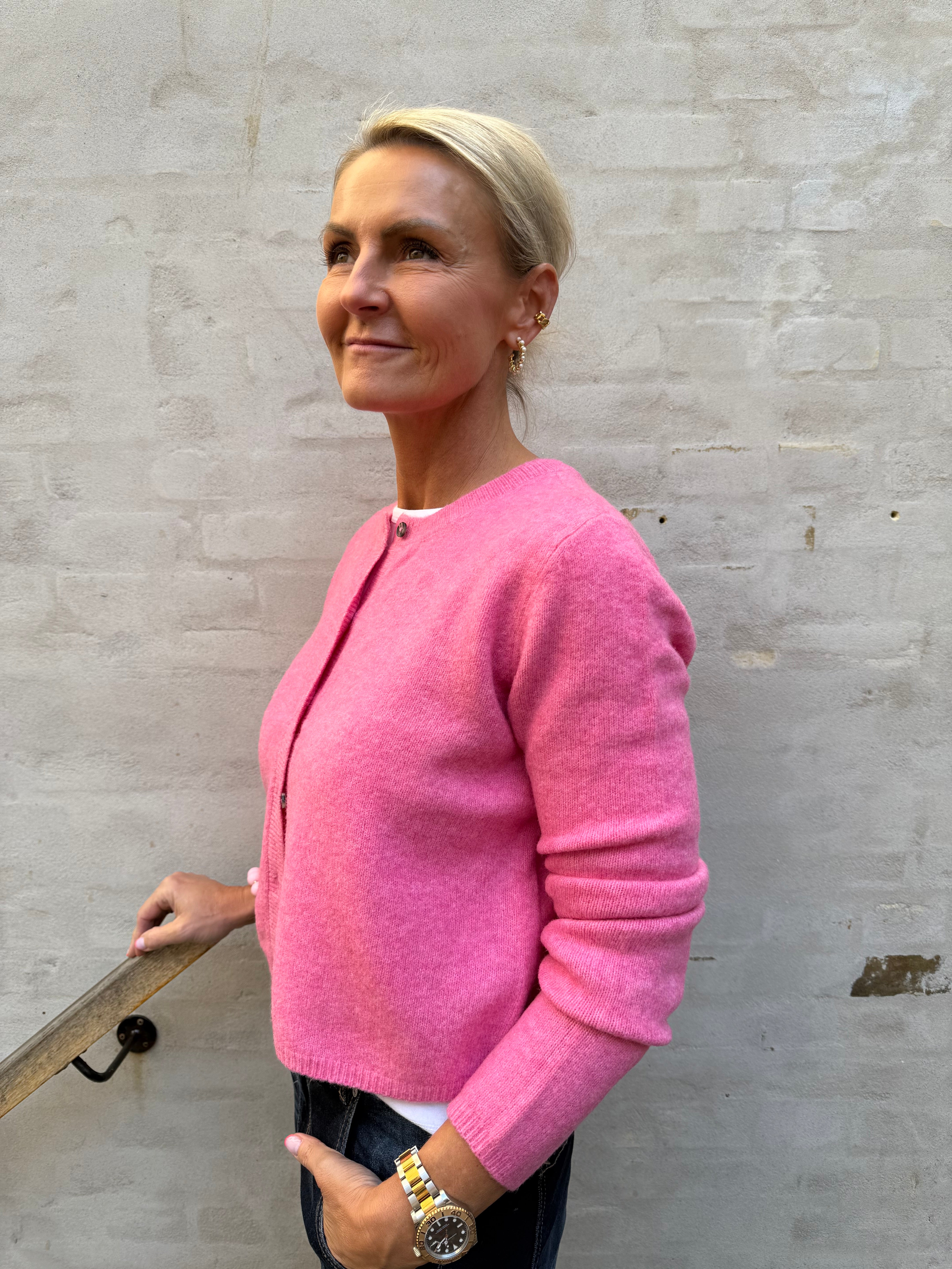 CHLOE LIFE CARDIGAN - Pink Cosmos MELANGE