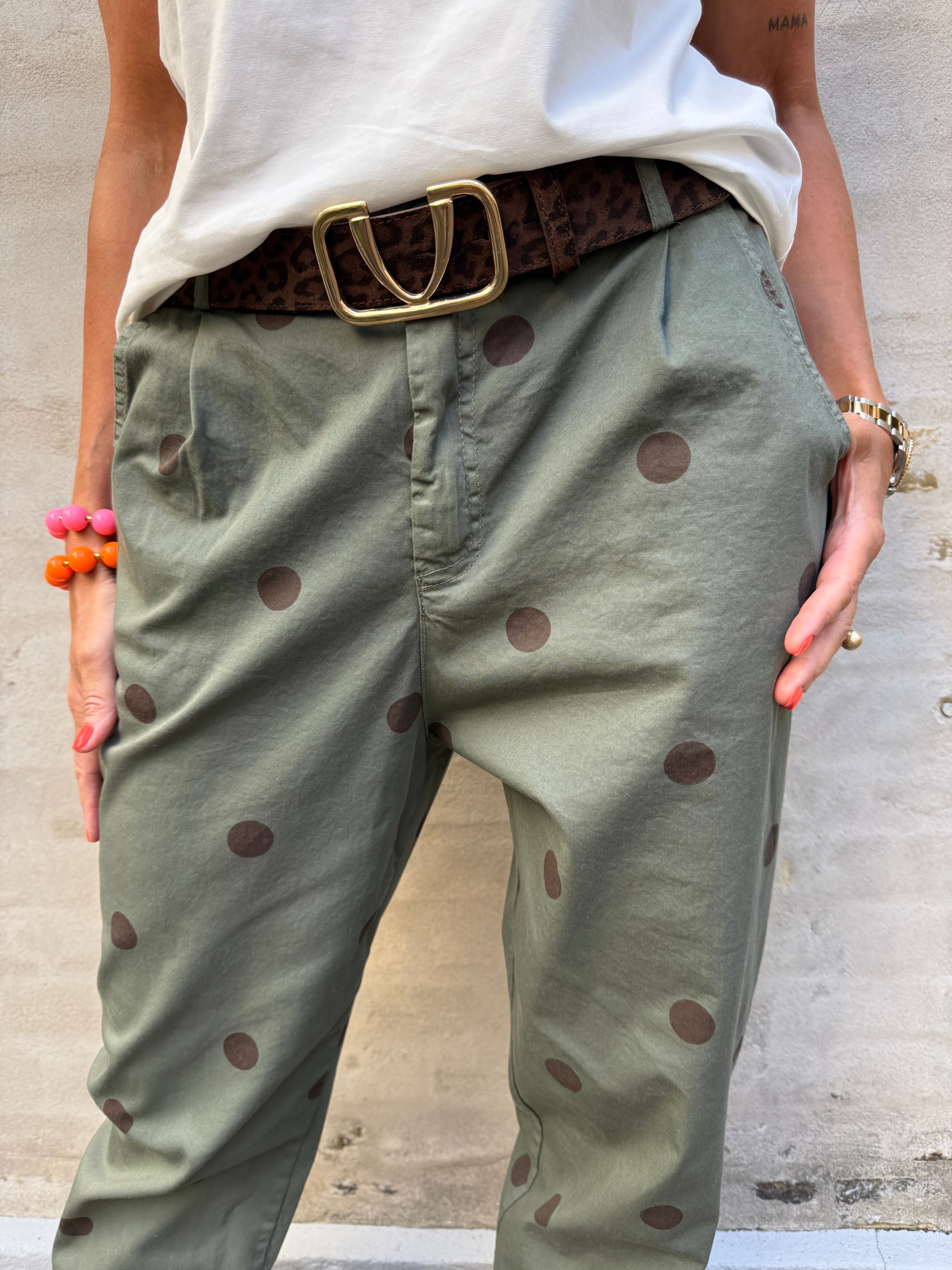 Dot Pants - Green Dot
