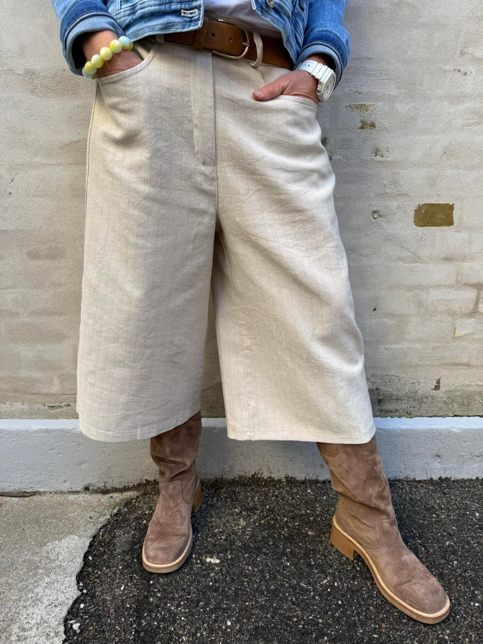 Adrielle Pants - Beige Stripe