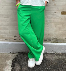 AminaCC zip Panel Pant - Green