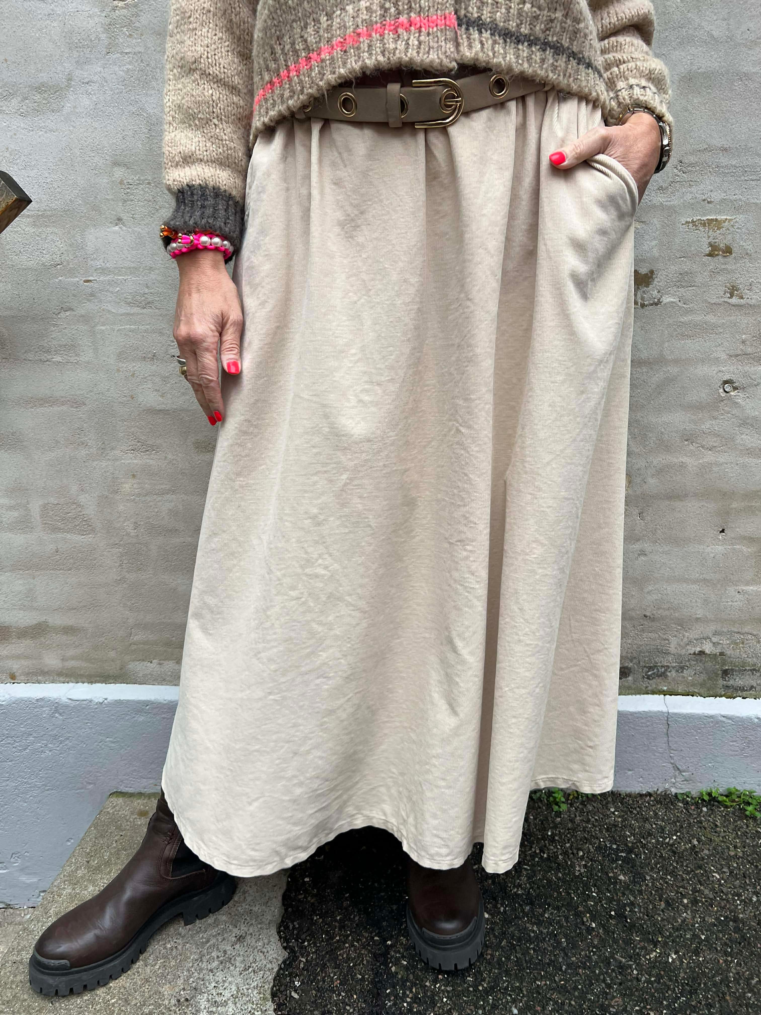 VIRGINIA corduroy skirt - Pearl