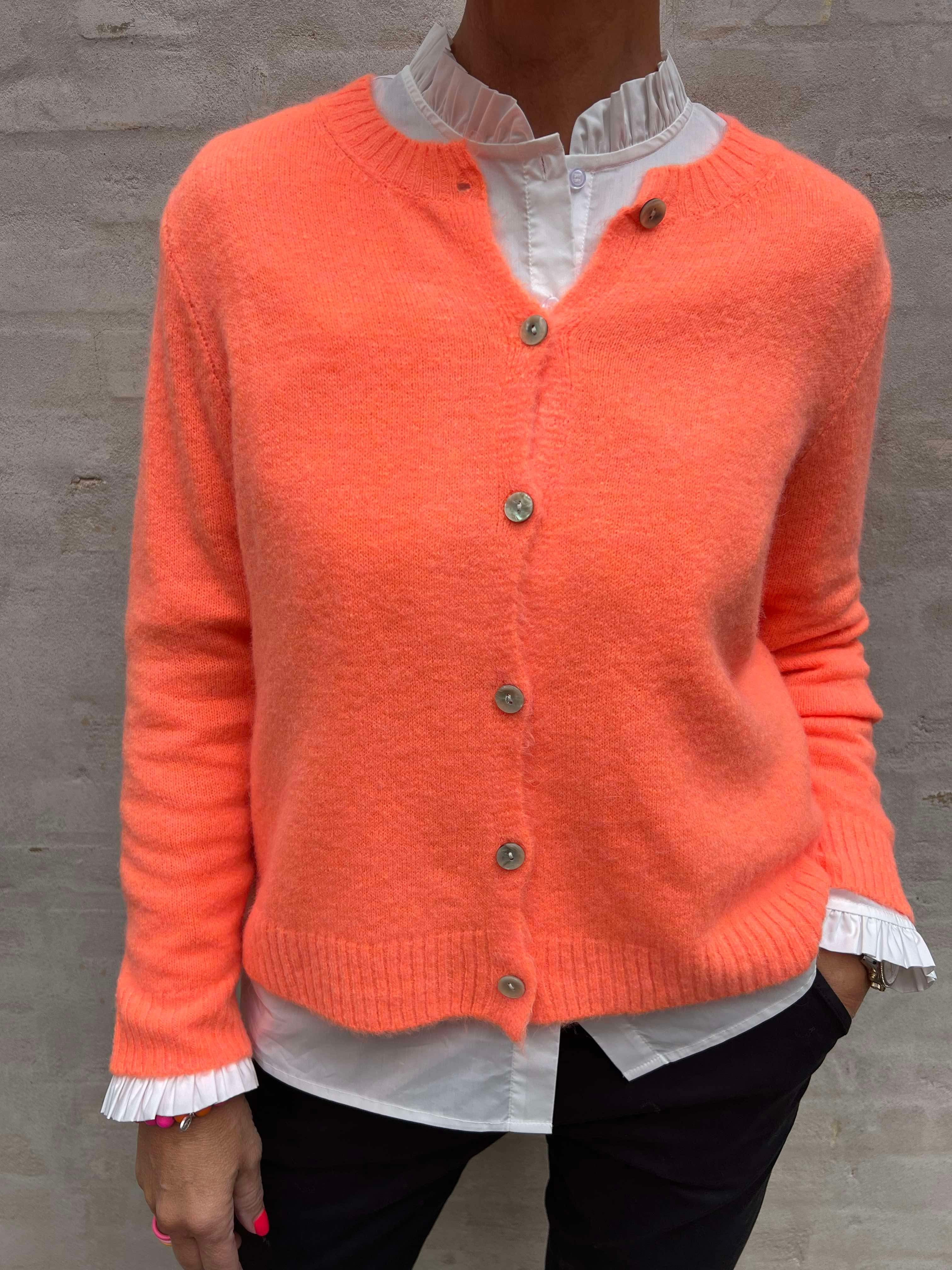 Luxe cardigan neon orange