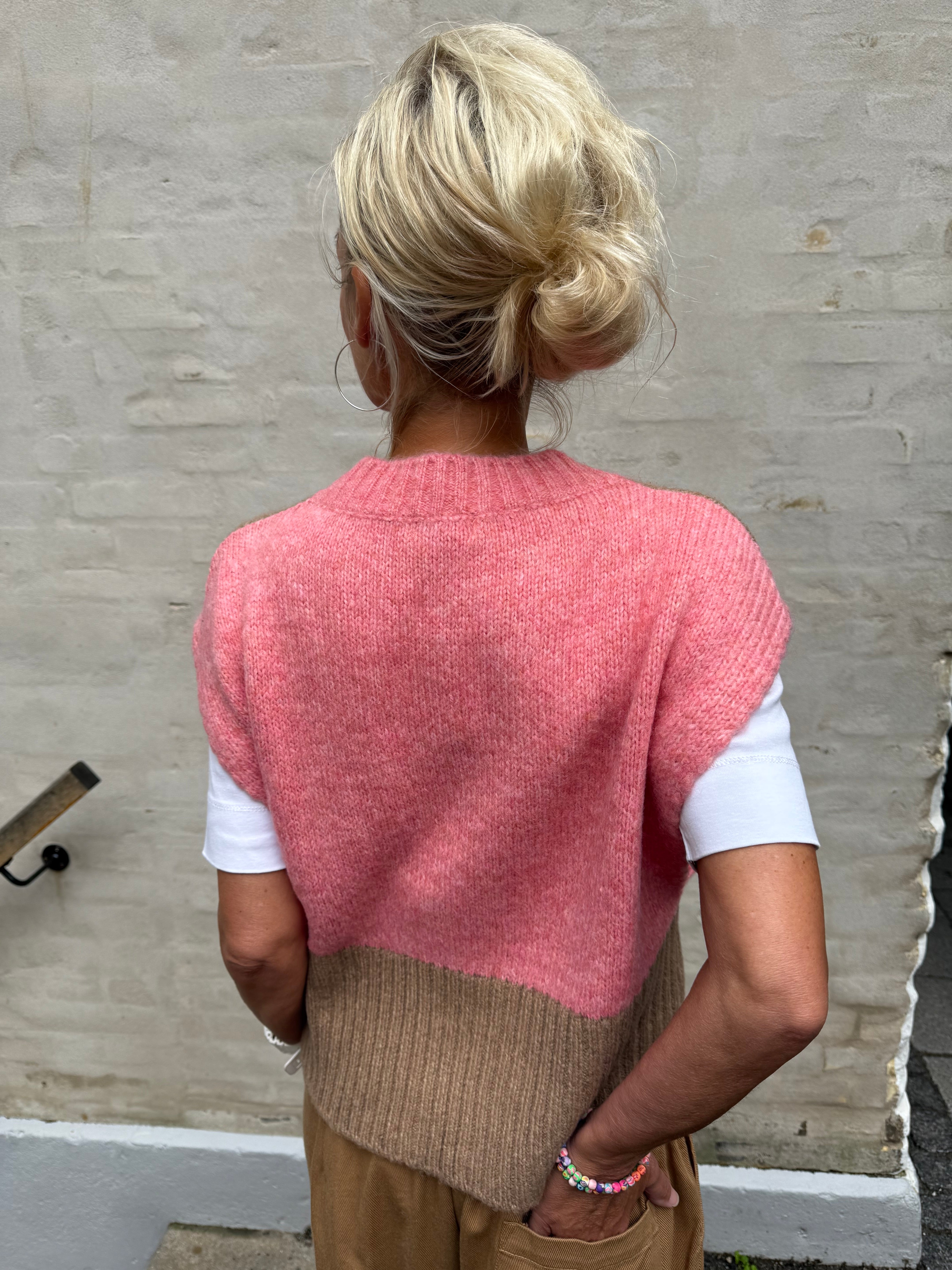 Candice Vest - Beige/Coral