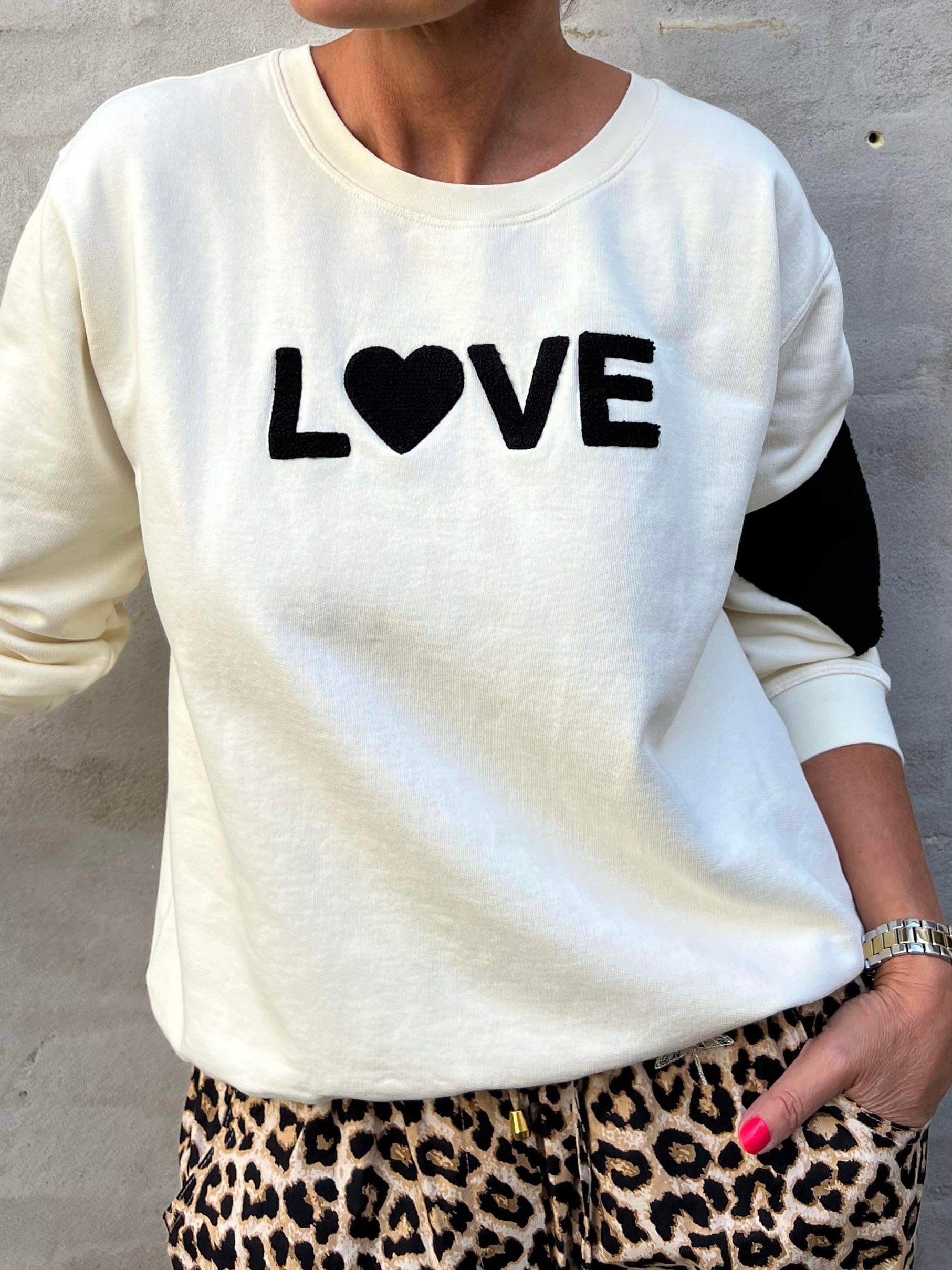 Sweatshirt LOVE natur/black