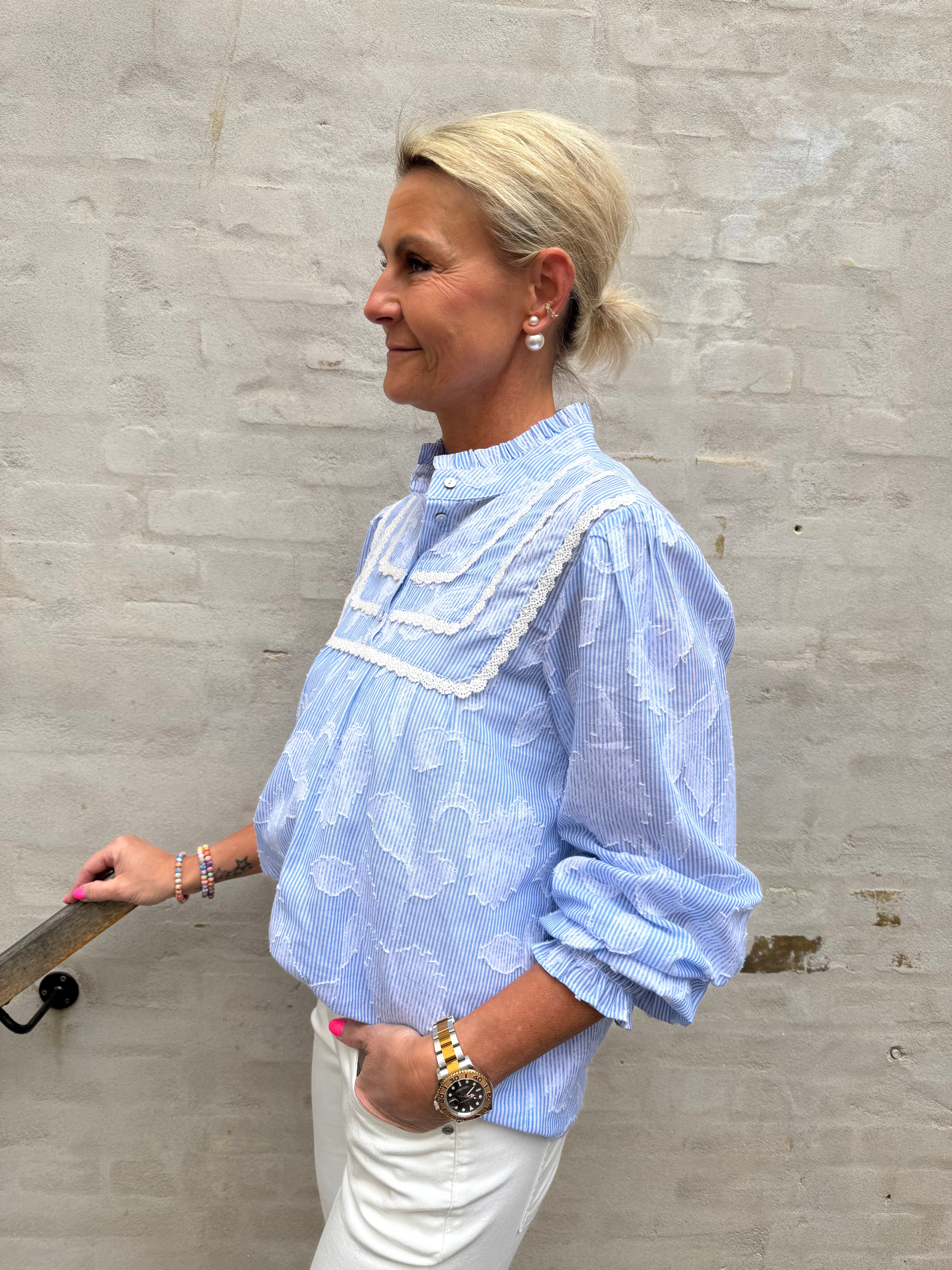 Isabella Shirt - Blue Stripe