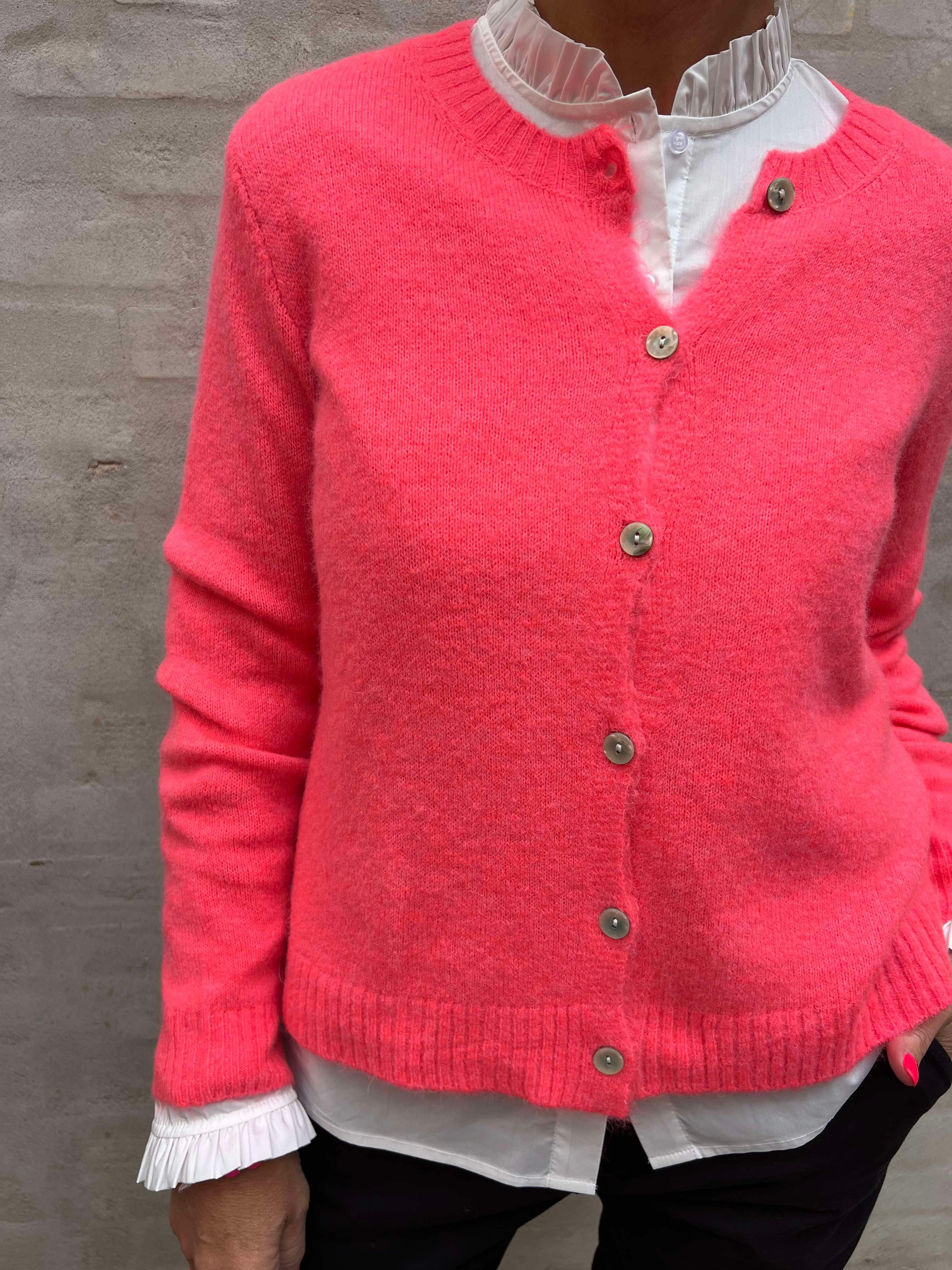 Luxe cardigan coral