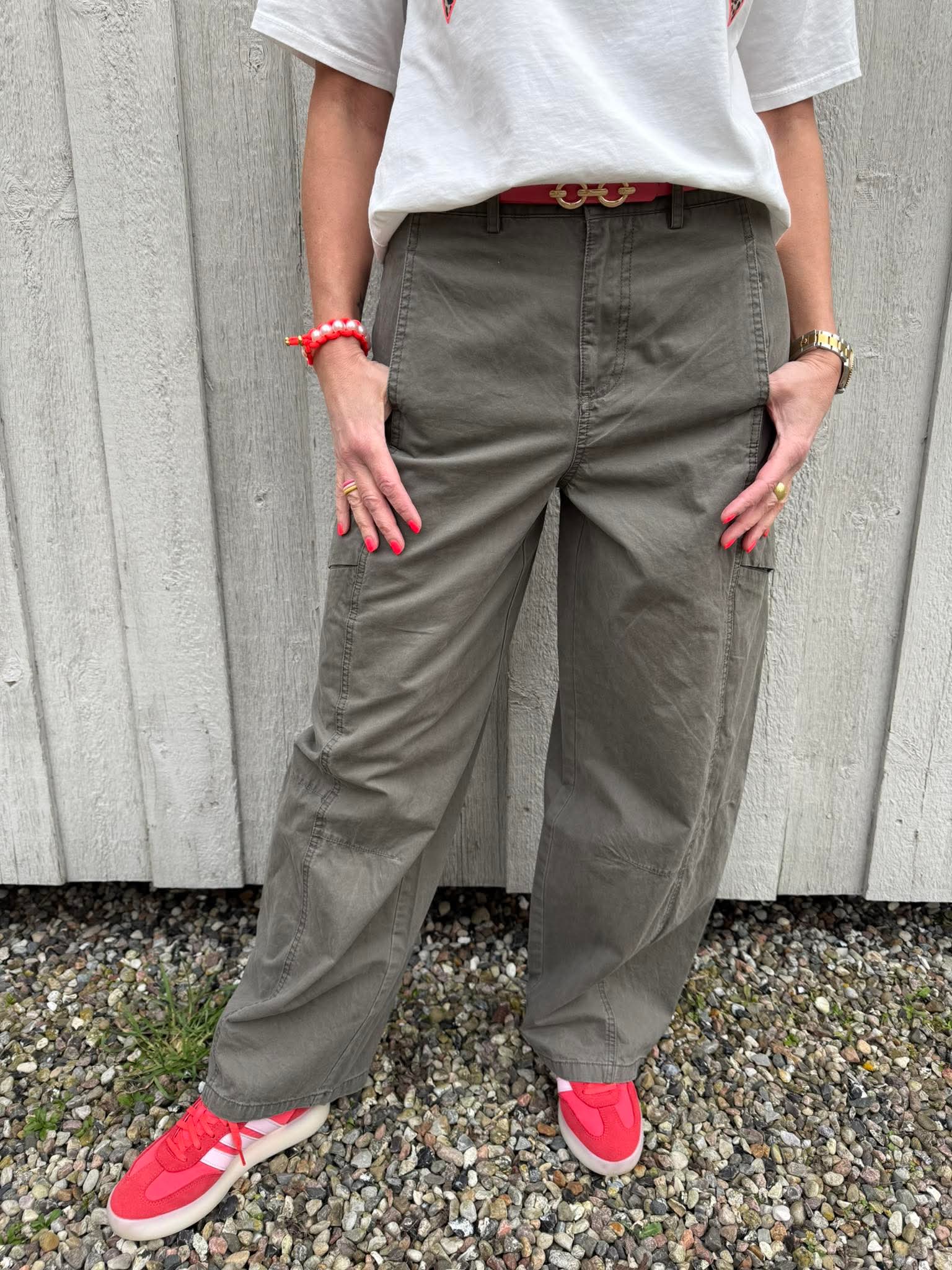 EvelynCC Barrel Pant - Army