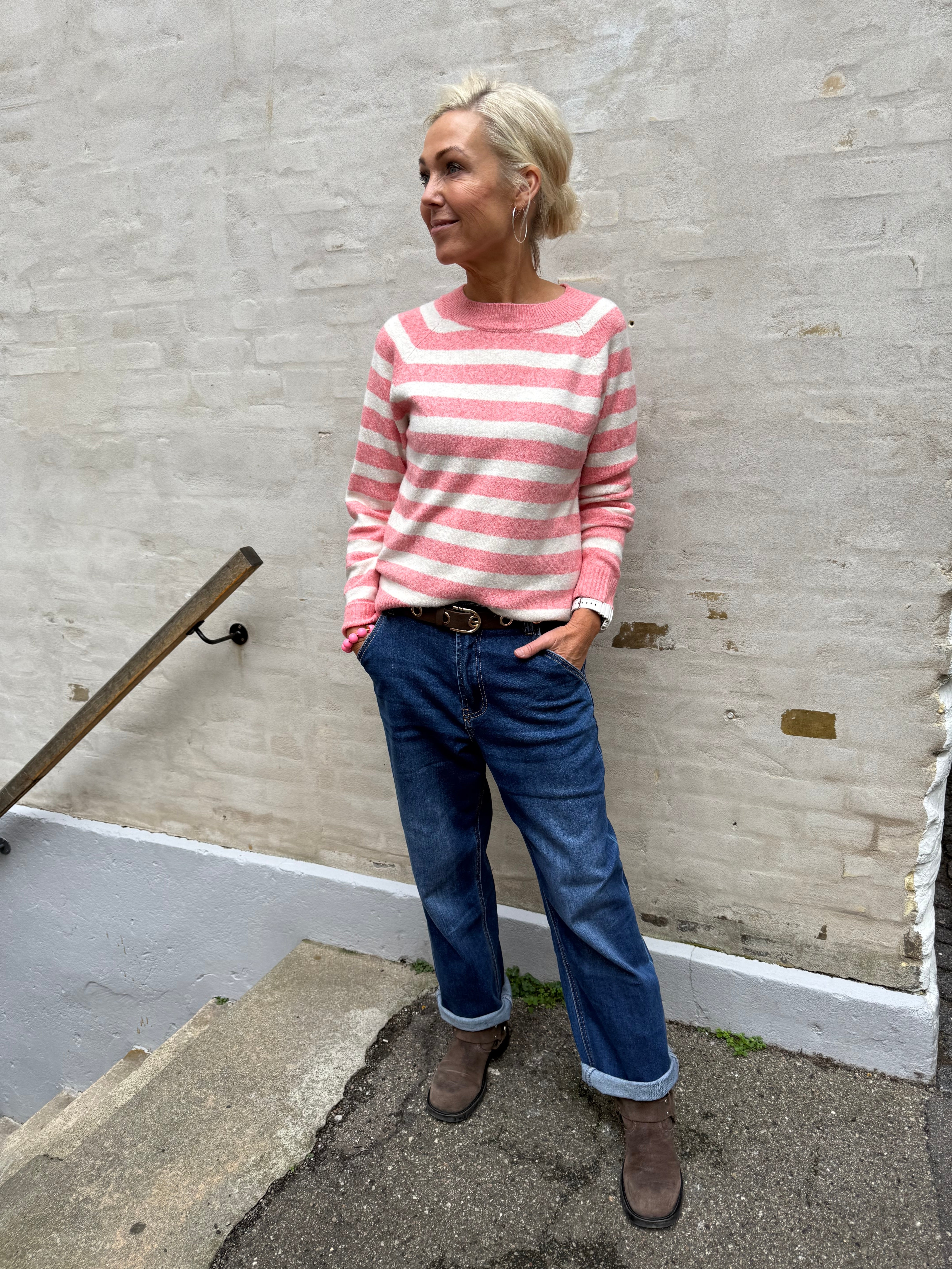 DOFFY O-NECK BLOUSE - Coral Paradise/BIRCH