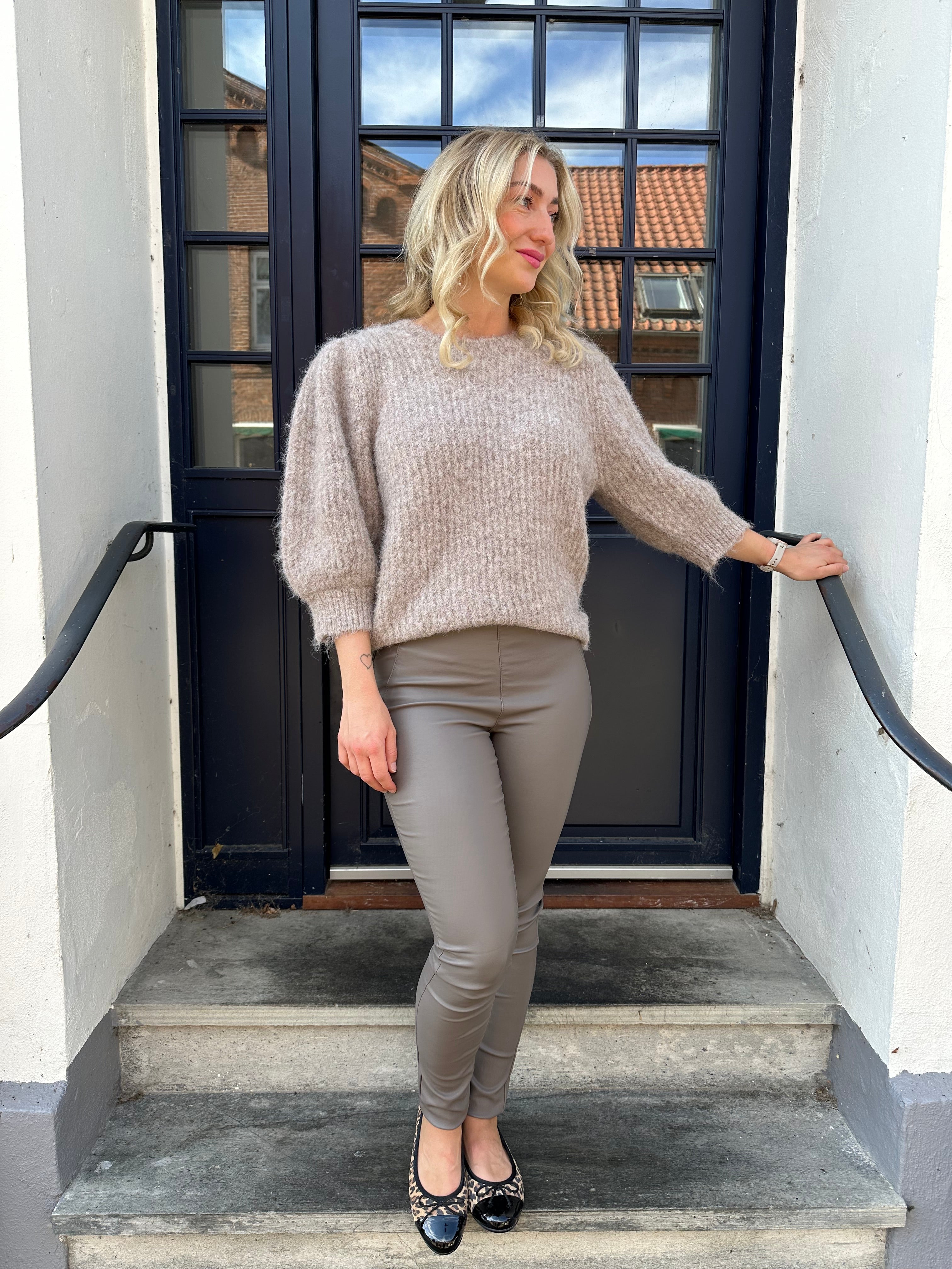 Belle coated leggings morel