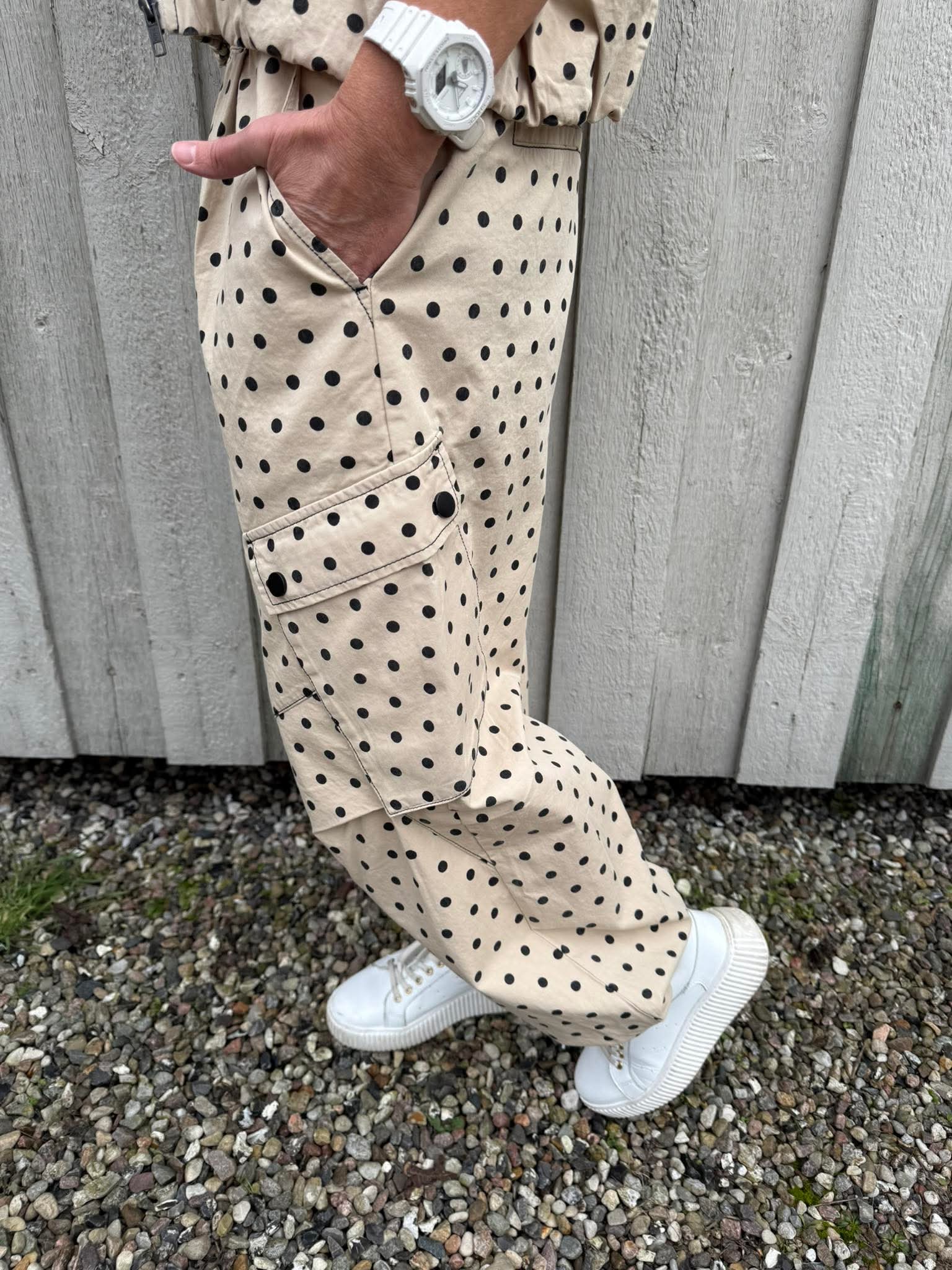 DiddiCC Cargo Dot Pant - Bone