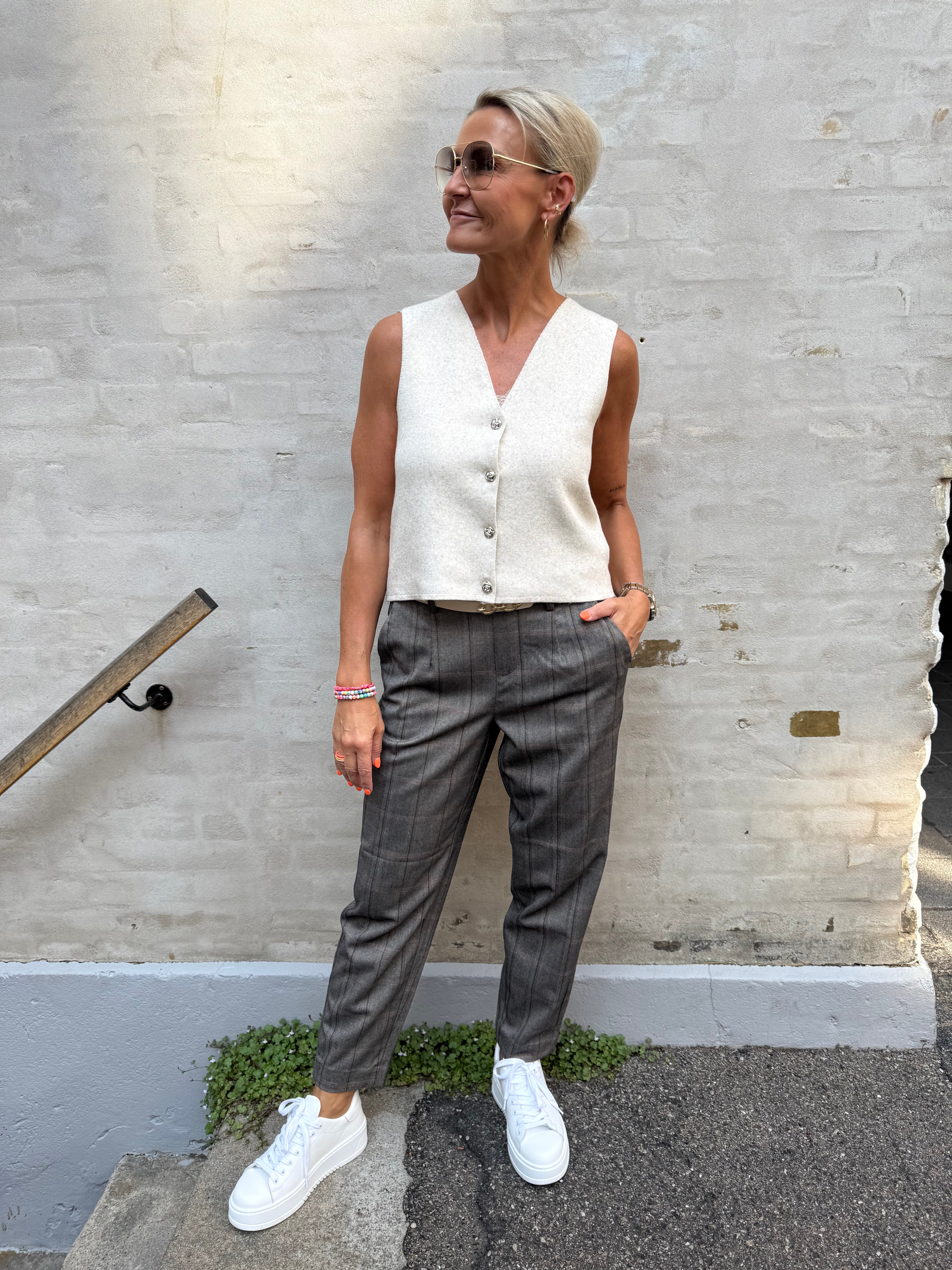 Lisa Slim Pant - Black/Humus