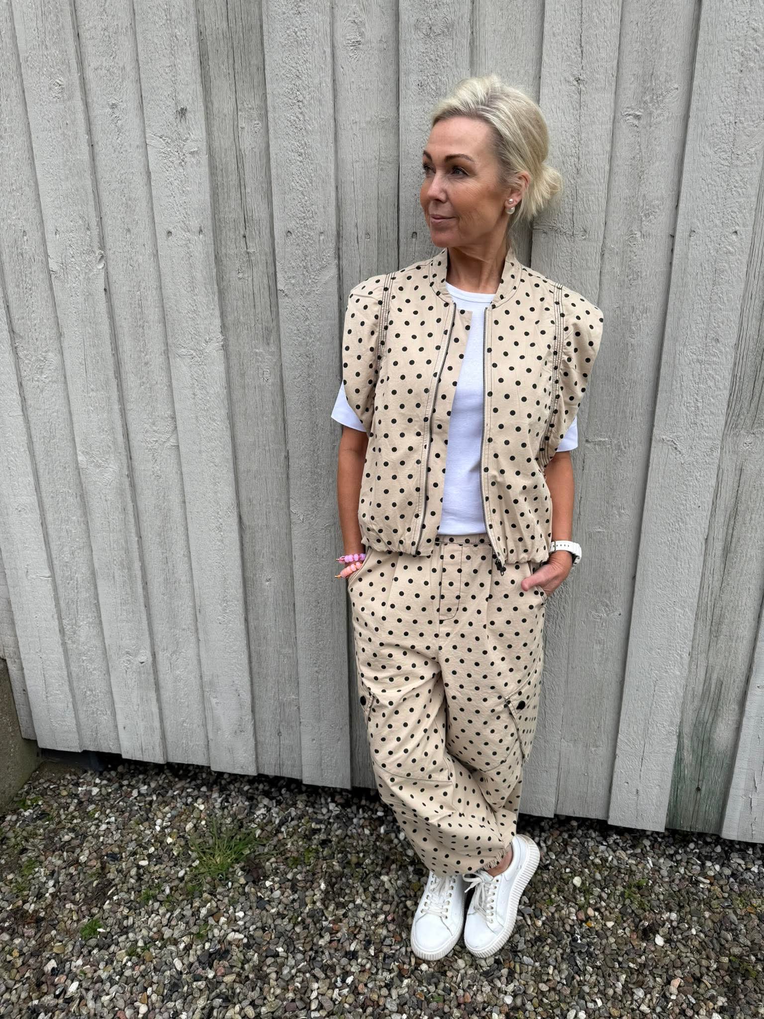 DiddiCC Cargo Dot Waistcoat - Bone