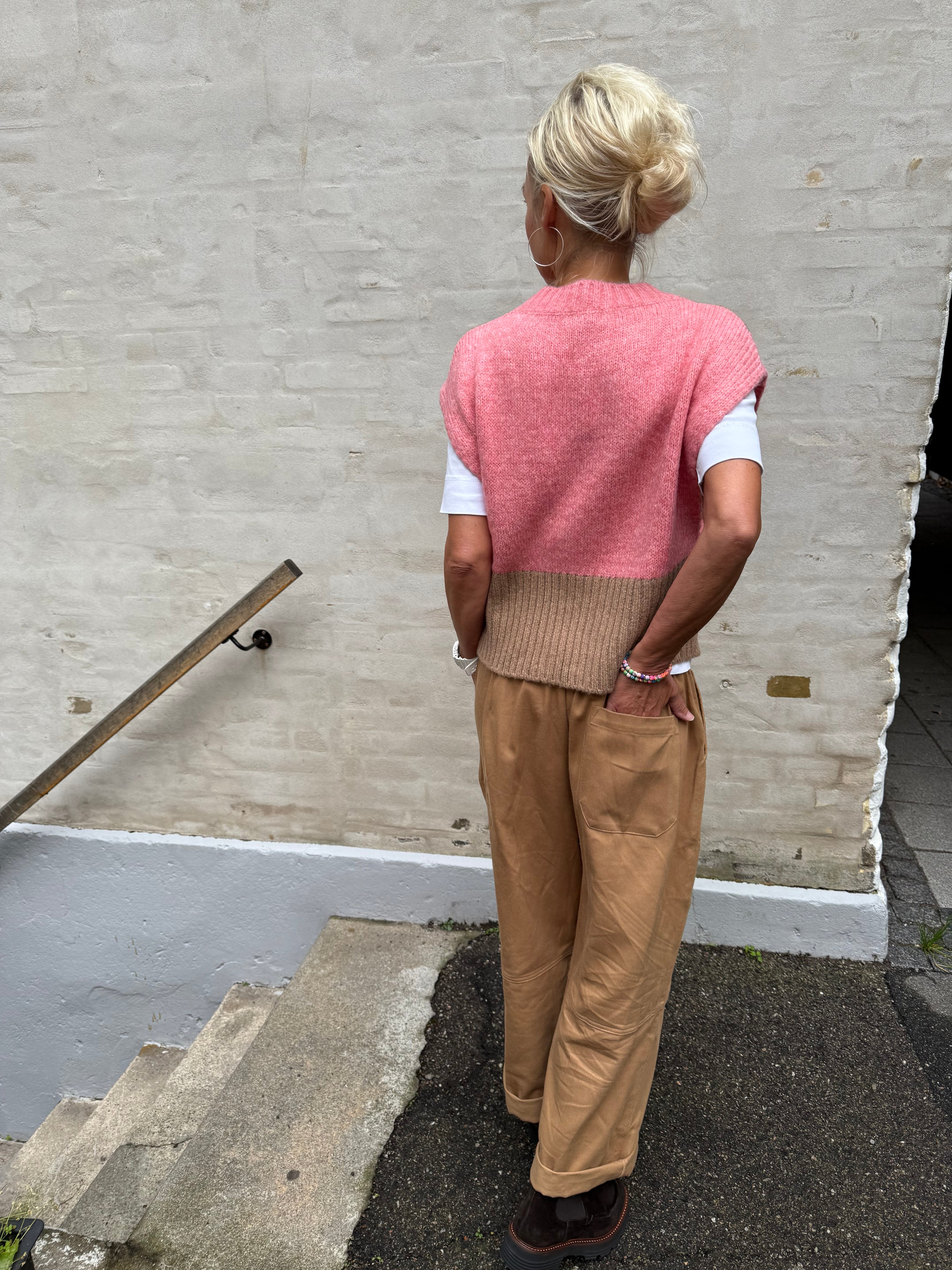 Candice Vest - Beige/Coral