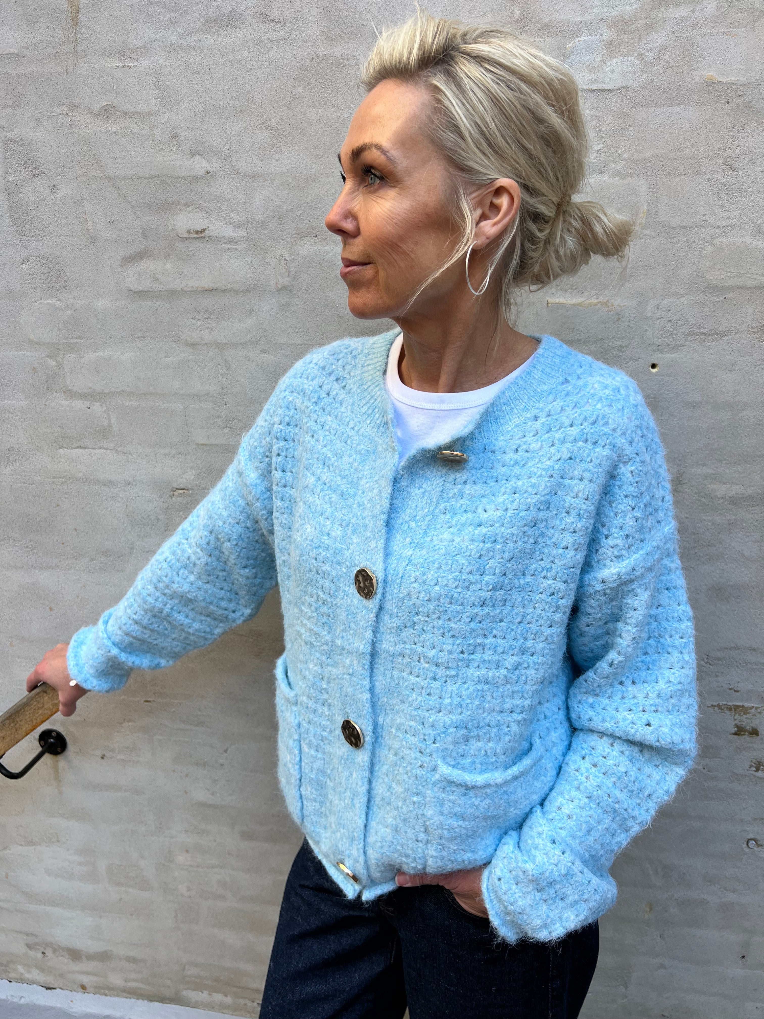 Gilet cardigan blue