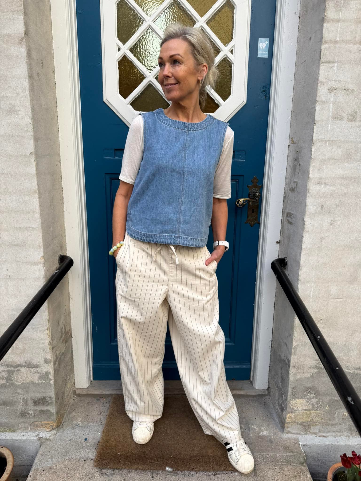 ROSIE DENIM TOP - Light Blue Denim