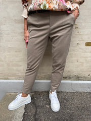 LISA SLIM Byxor - Fossil/Melange