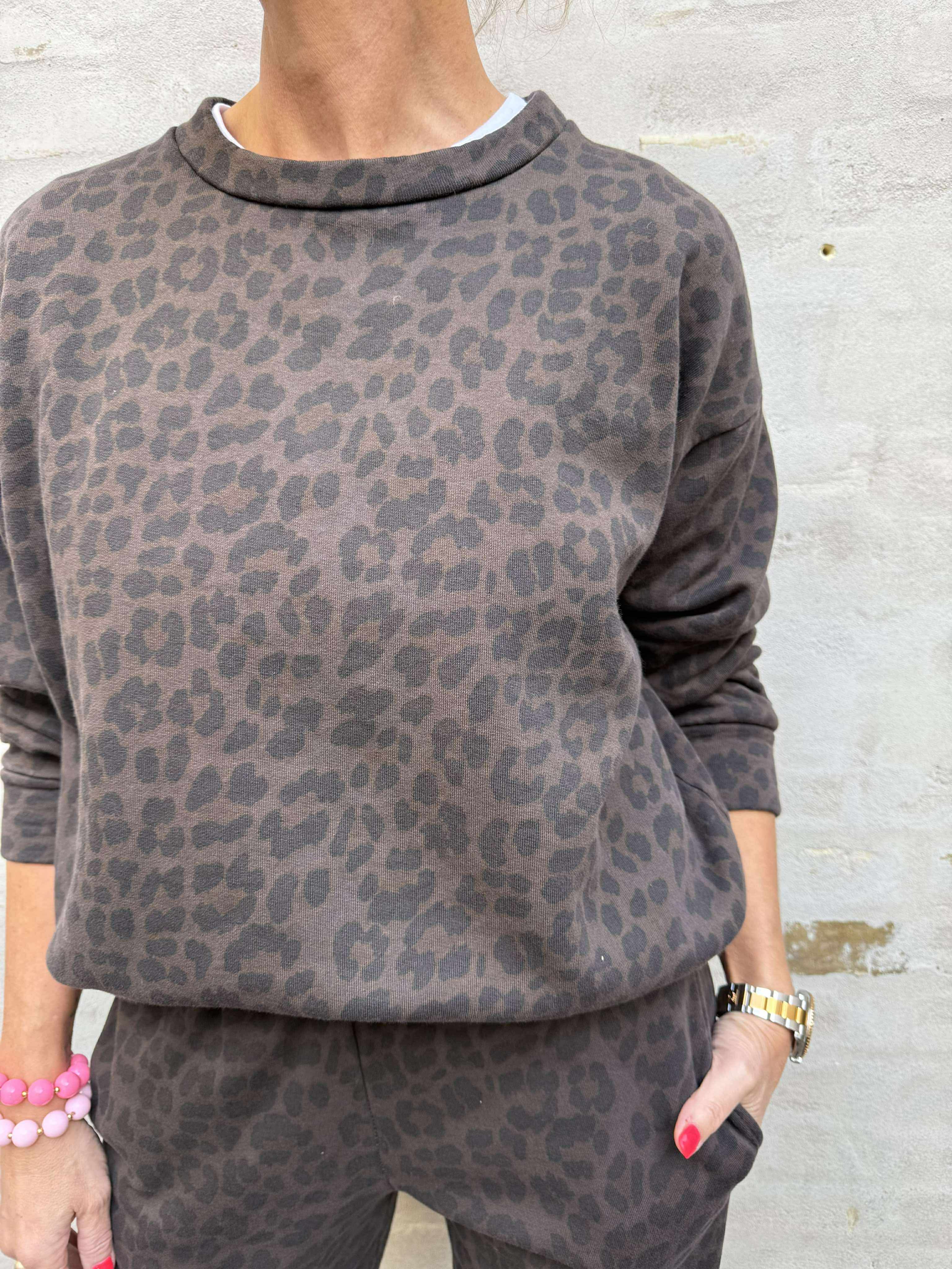 Dea Sweatshirt - Dark Leopard