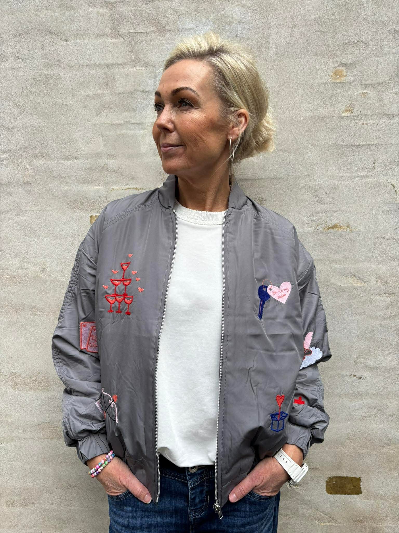 Mi Amore Bomber jacket - Grey